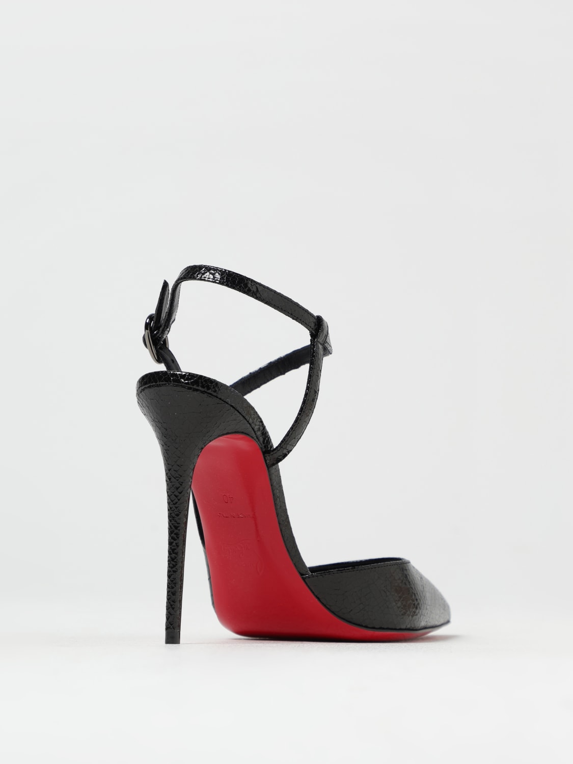 CHRISTIAN LOUBOUTIN DÉCOLLETÉ: Pump Jenlove Christian Louboutin in pelle stampa pitone , Nero - Img 3