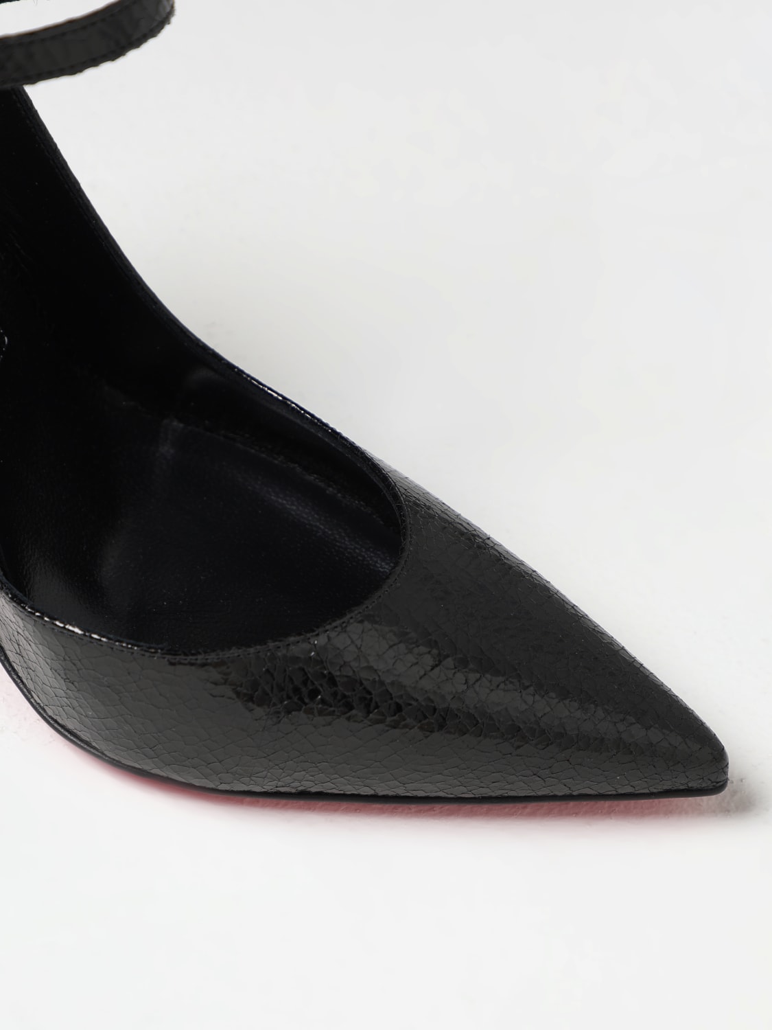 CHRISTIAN LOUBOUTIN DÉCOLLETÉ: Pump Jenlove Christian Louboutin in pelle stampa pitone , Nero - Img 4