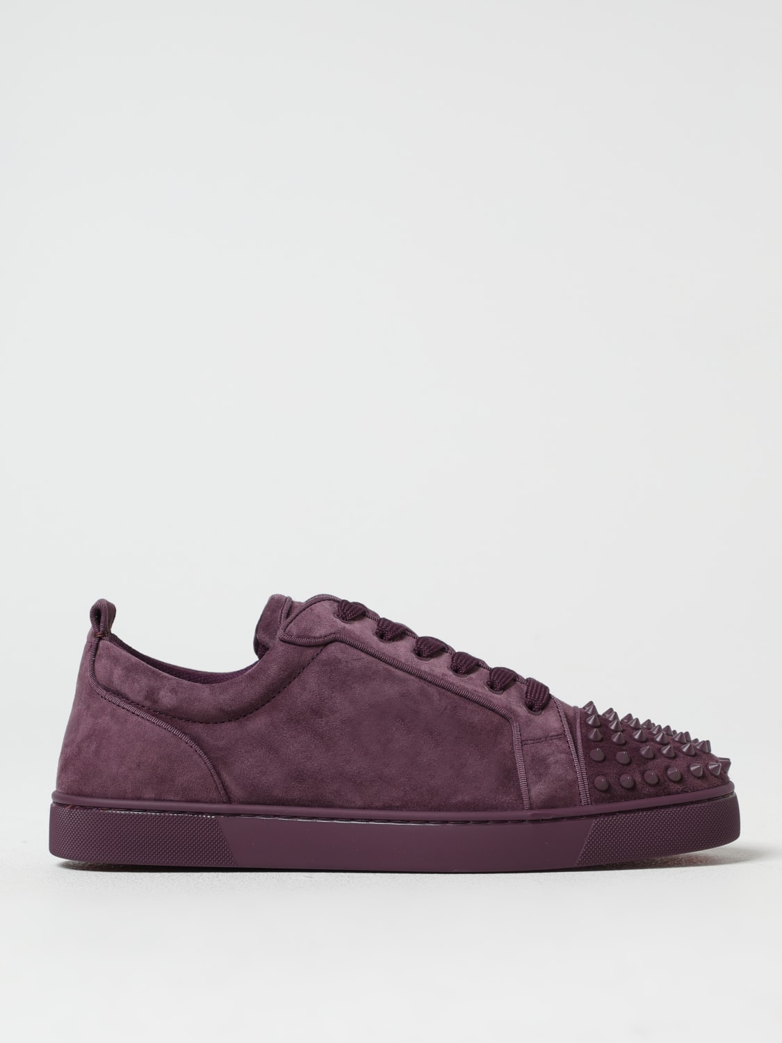 CHRISTIAN LOUBOUTIN SNEAKERS: Sneakers Louis Junior Spikes Christian Louboutin in camoscio , Viola - Img 1