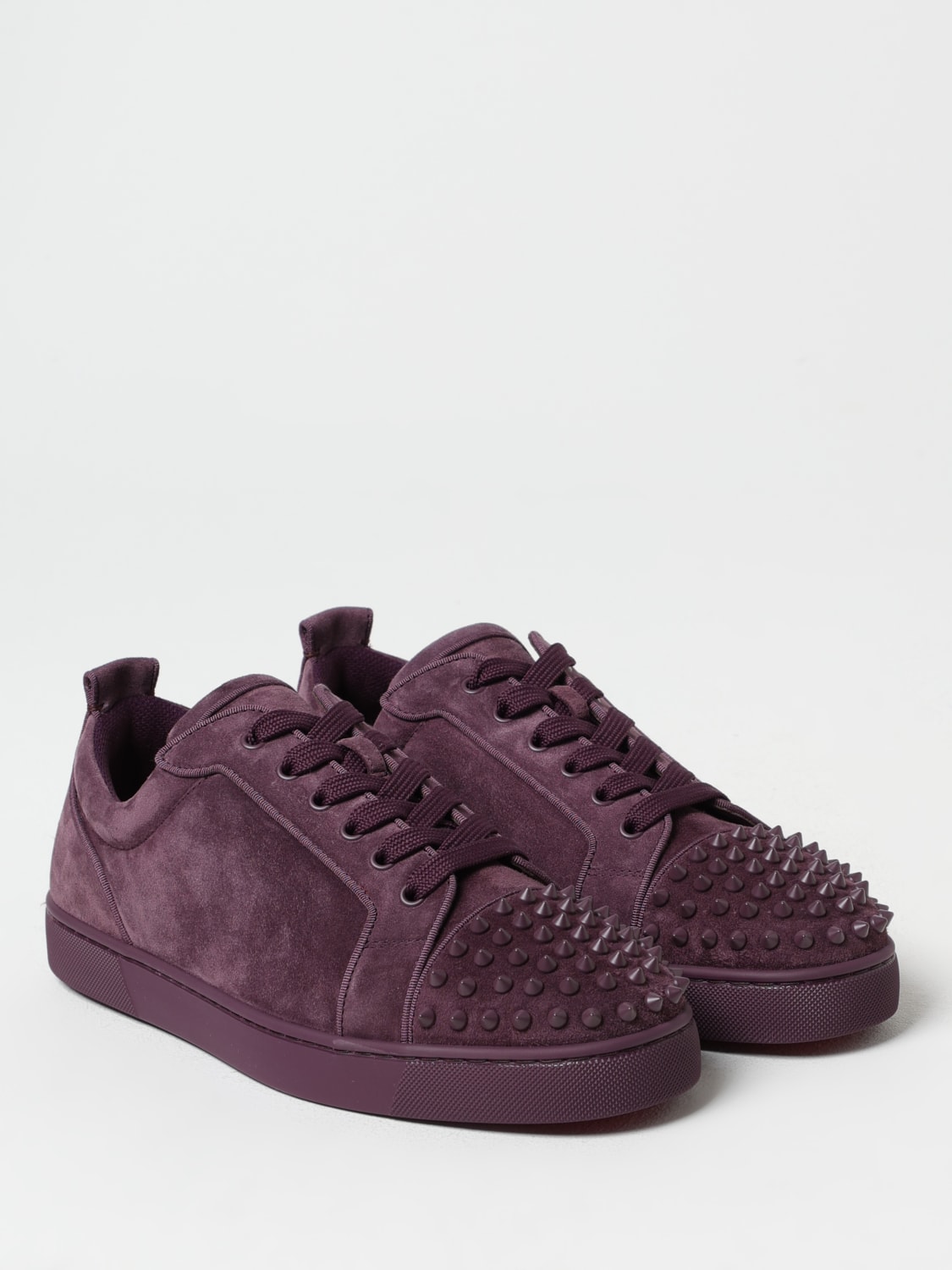 CHRISTIAN LOUBOUTIN SNEAKERS: Sneakers Louis Junior Spikes Christian Louboutin in camoscio , Viola - Img 2