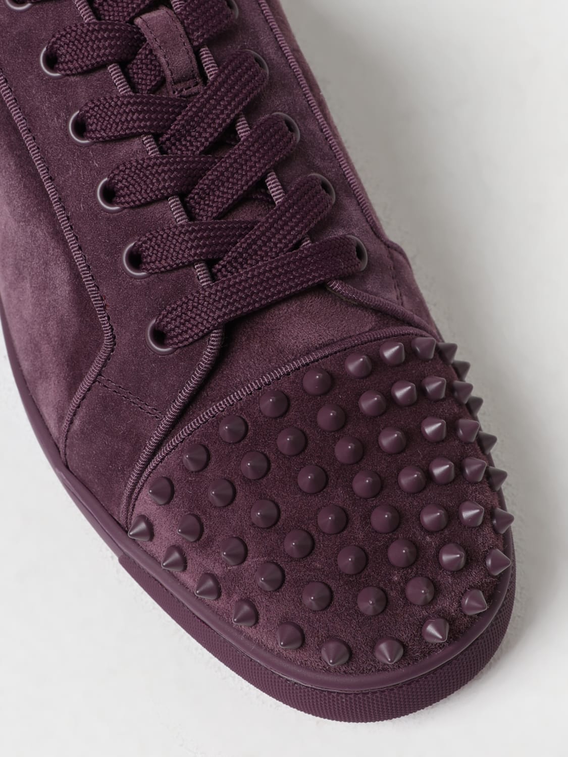 CHRISTIAN LOUBOUTIN SNEAKERS: Sneakers Louis Junior Spikes Christian Louboutin in camoscio , Viola - Img 4