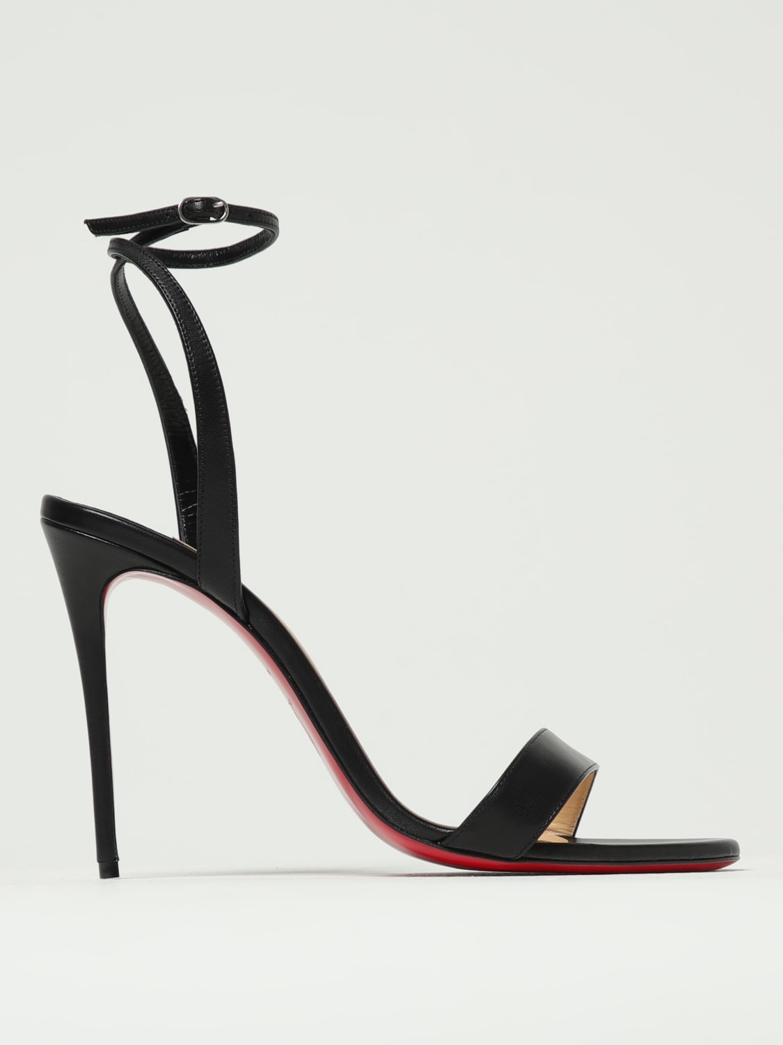 シューズ・サンダルその他 CHRISTIAN LOUBOUTIN Woman Heeled sandals Black 3210851 BK01 Loubigirl - 100 mm Strappy sandals - Nappa leather - Black