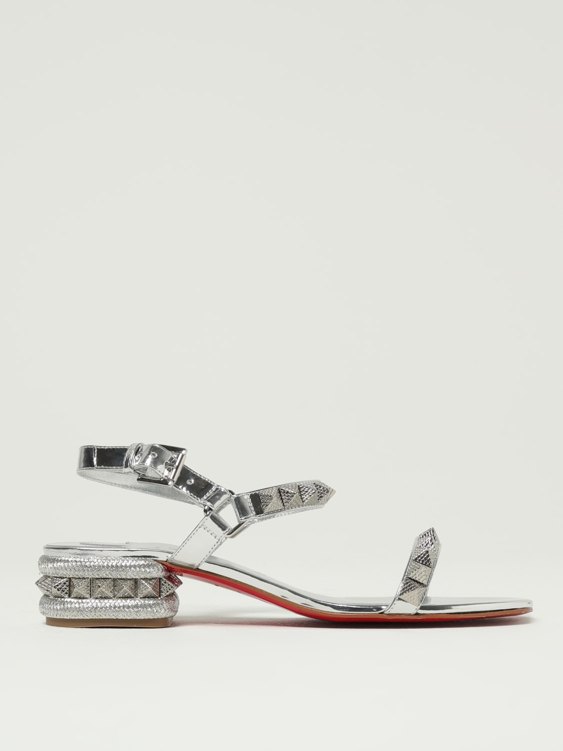 シューズ・サンダルその他 CHRISTIAN LOUBOUTIN Woman Flat sandals Silver 1250868 S211 CHRISTIAN LOUBOUTIN: Shoes woman - Silver | Christian