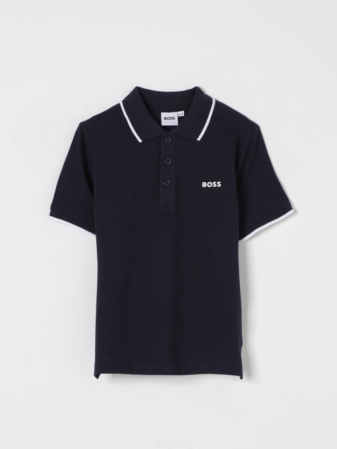 BOSS POLO SHIRT: Polo shirt kids Boss, Navy - Img 1