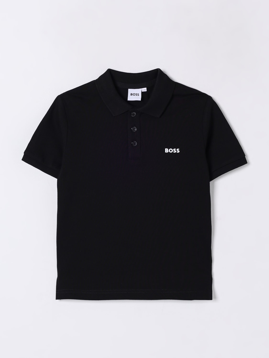 BOSS POLO SHIRT: Polo shirt kids Boss, Black - Img 1