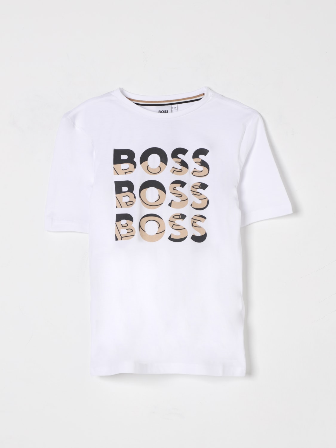 BOSS T-SHIRT: T-shirt kinder Boss, Weiß - Img 1
