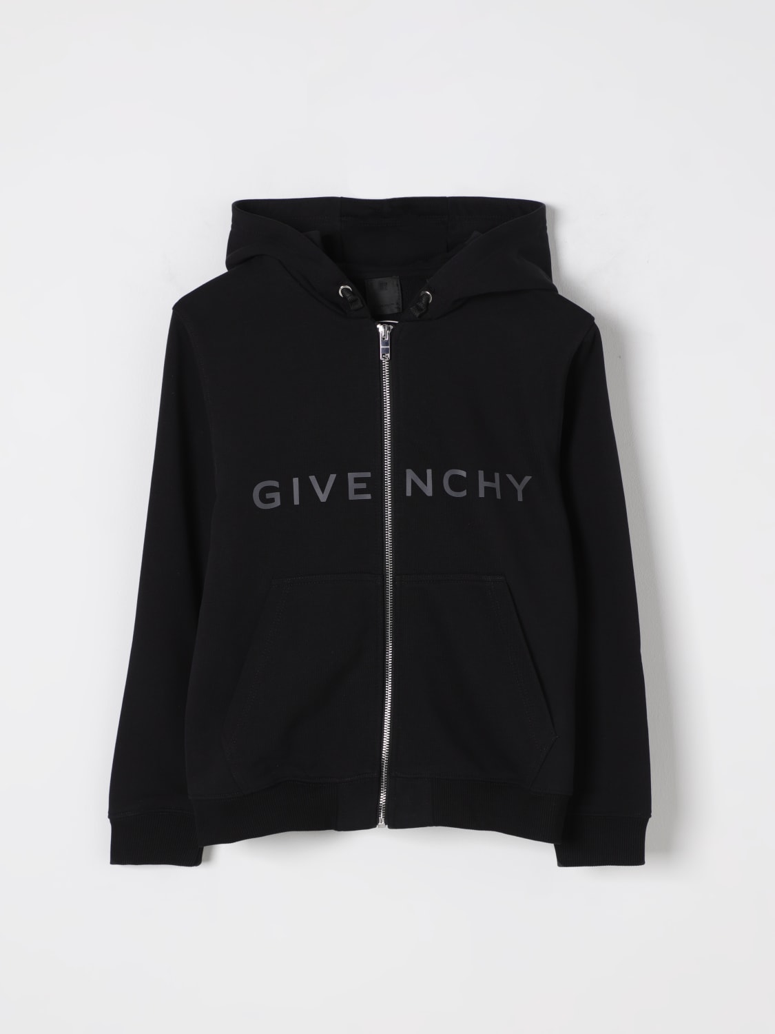 GIVENCHY MAGLIA: Felpa con cappuccio con logo 4G Givenchy, Nero - Img 1