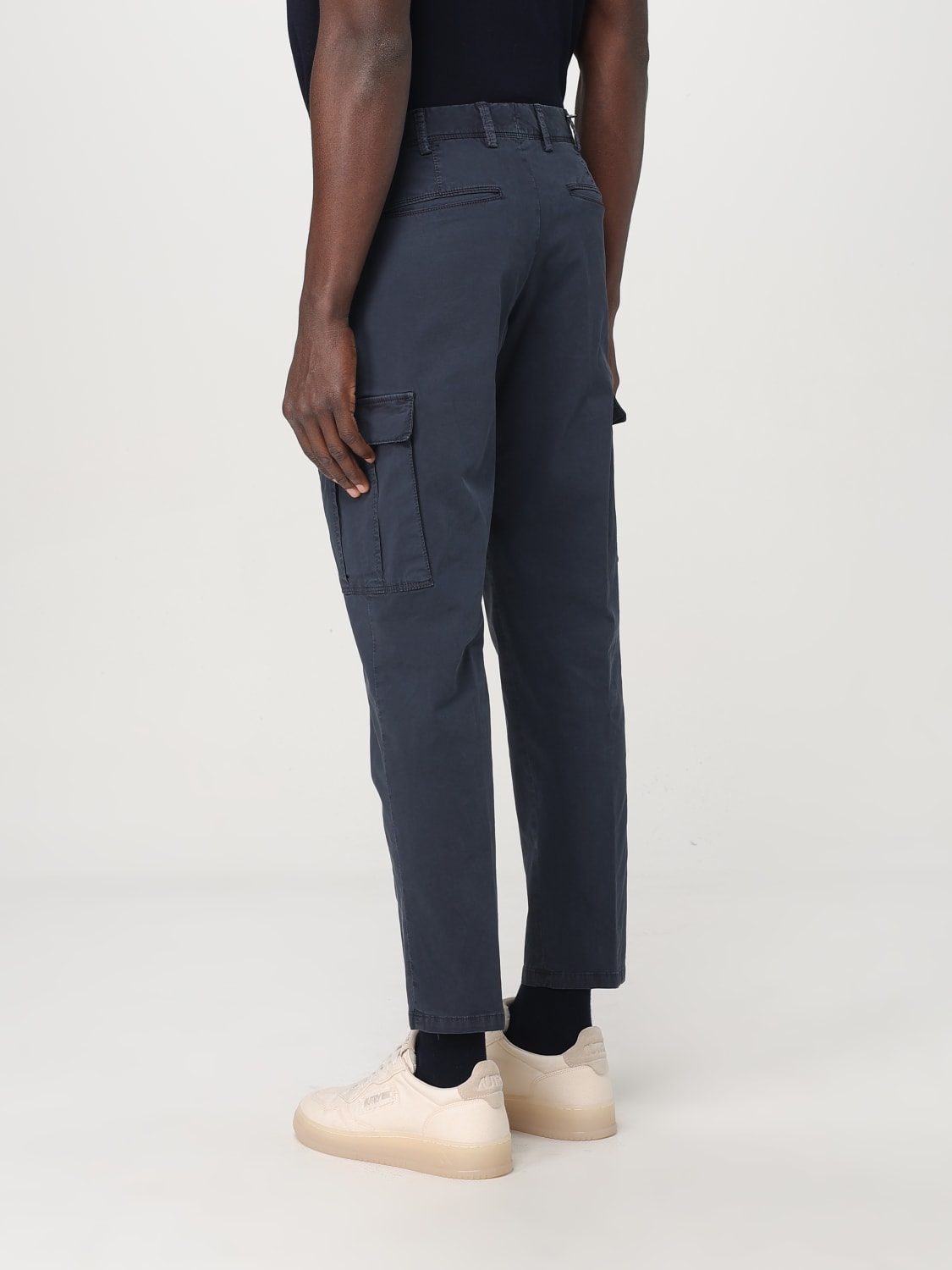 PT TORINO／Active zip-pants Epsilon trousers in active wool for men, slim fit, black