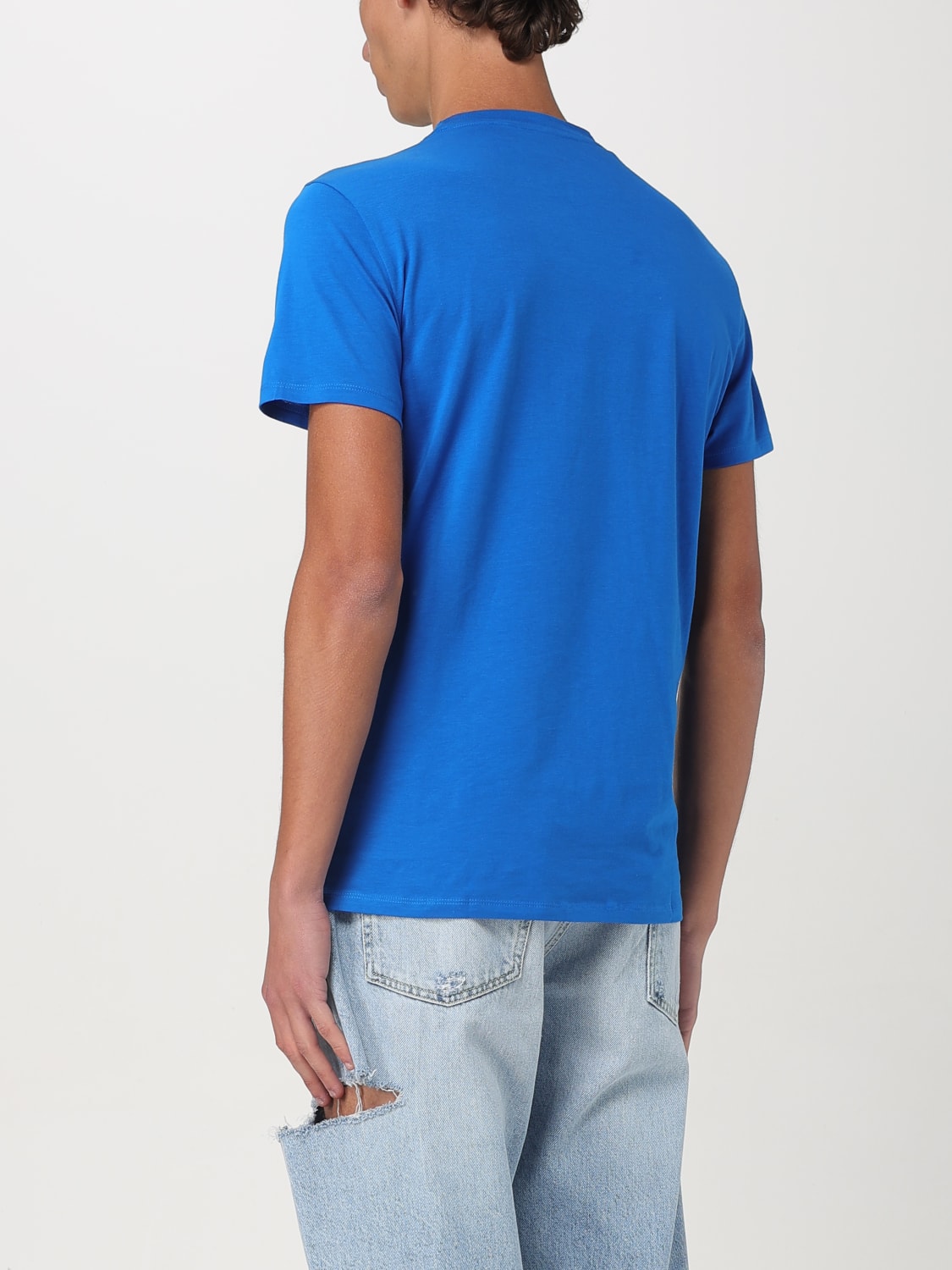 Tシャツ・カットソー LACOSTE Men T-shirt  Blue TH6709 3D3 Lacoste man T-shirt men Th6709 3d3 blue