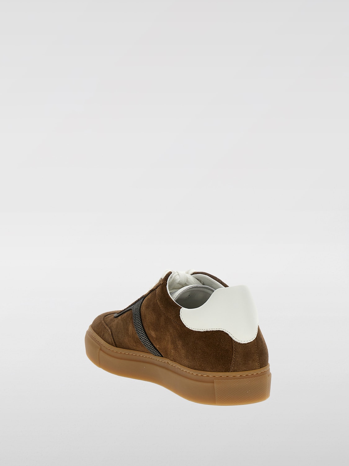 BRUNELLO CUCINELLI SNEAKERS: Sneakers Brunello Cucinelli in camoscio con monile , Nero - Img 3