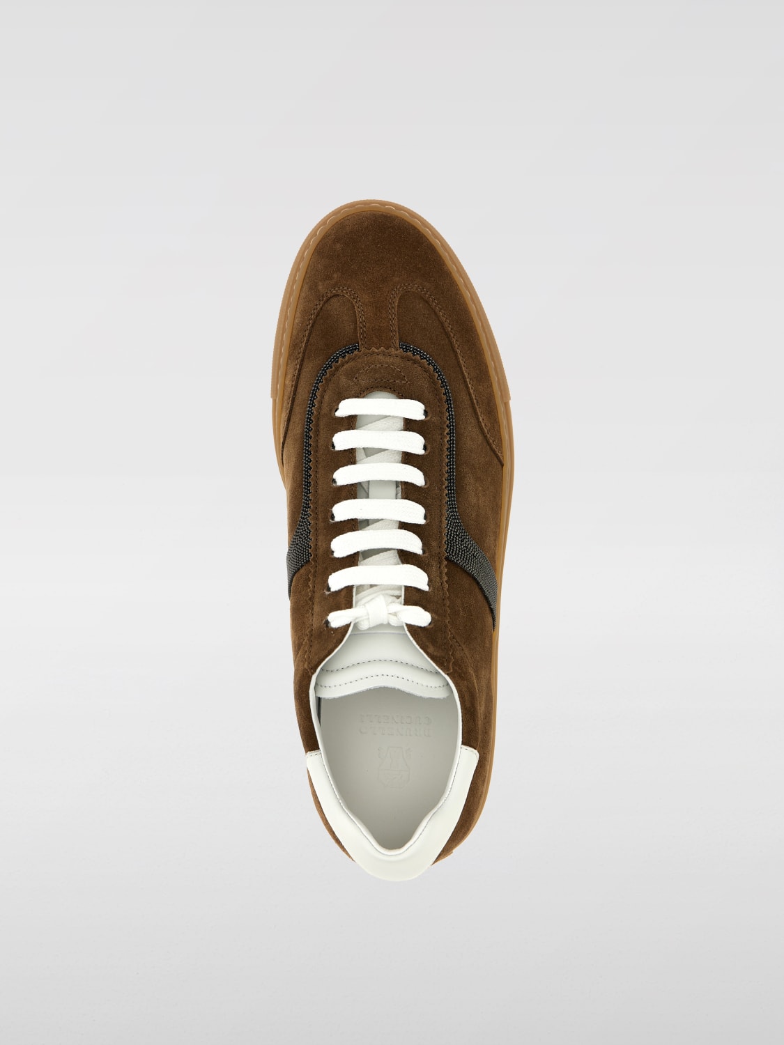 BRUNELLO CUCINELLI SNEAKERS: Sneakers Brunello Cucinelli in camoscio con monile , Nero - Img 4
