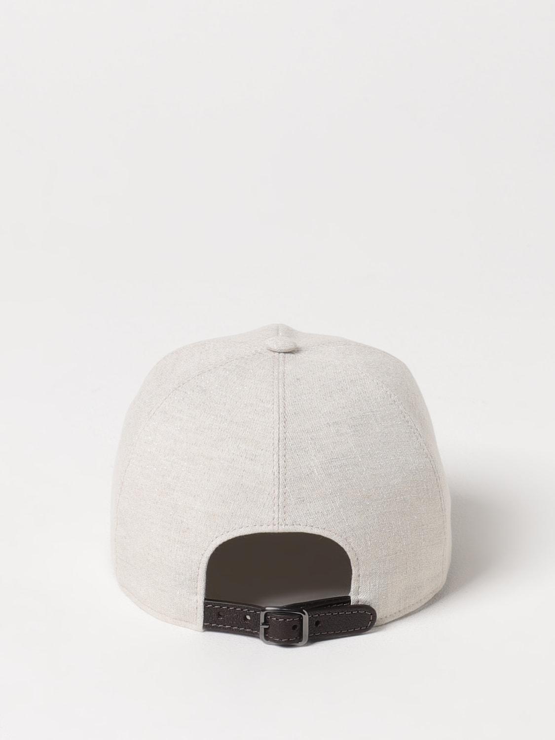 ハット BRUNELLO CUCINELLI Woman Beige MCAP91016 C169 Baseball cap with logo for Woman in Cool Beige | Brunello