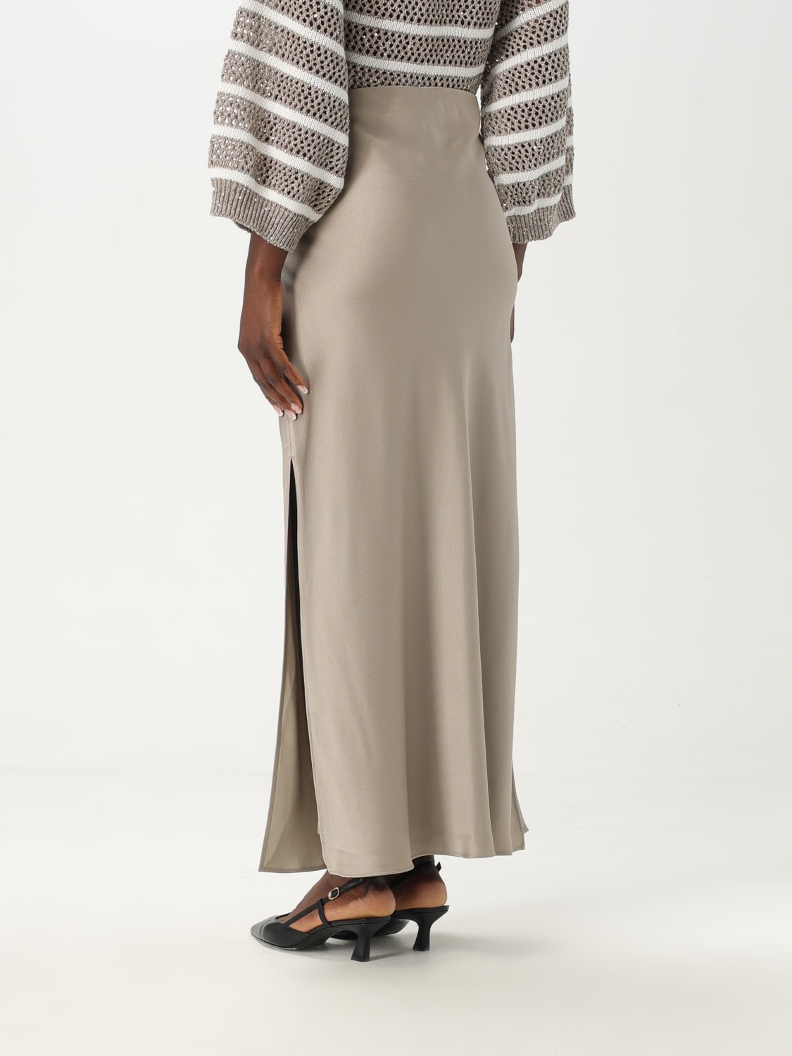 スカート BRUNELLO CUCINELLI Woman Skirt Grey M0H38G3396 C3284 BRUNELLO CUCINELLI: Skirt woman - Grey | Brunello Cucinelli
