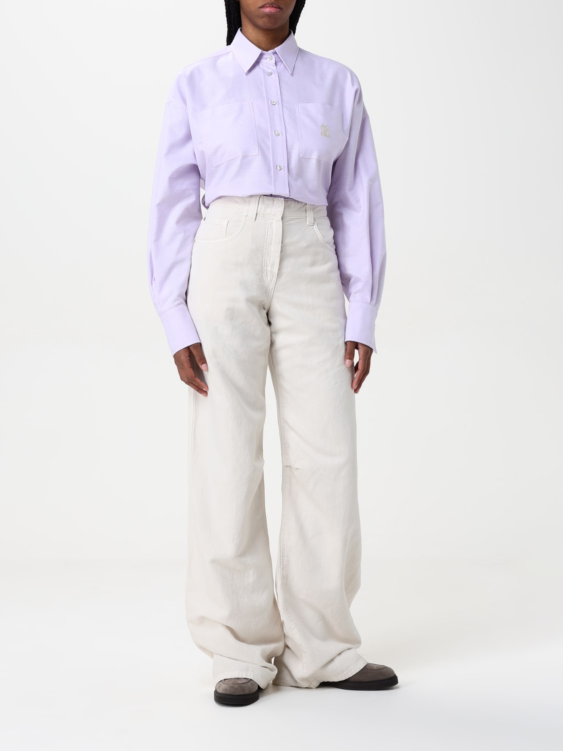 BRUNELLO CUCINELLI JEANS: Jeans woman Brunello Cucinelli, White - Img 2