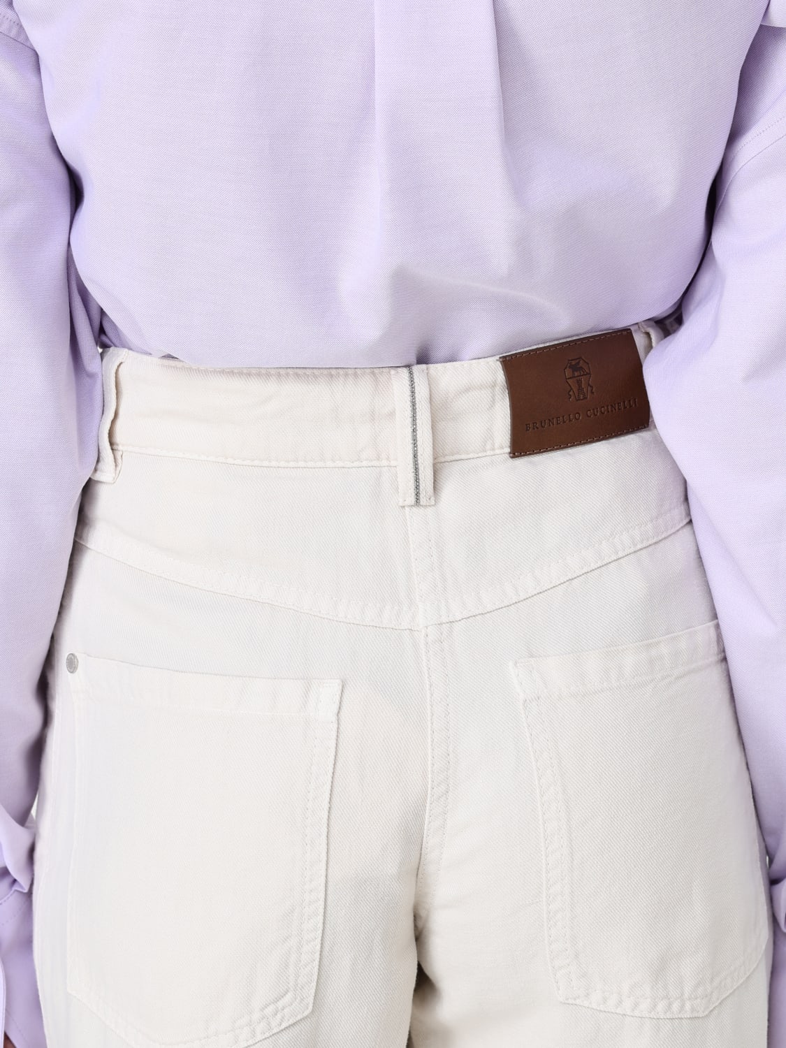 BRUNELLO CUCINELLI JEANS: Jeans woman Brunello Cucinelli, White - Img 5