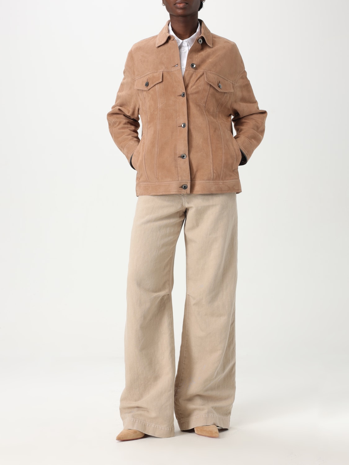 BRUNELLO CUCINELLI: Jeans woman - Beige | Brunello Cucinelli