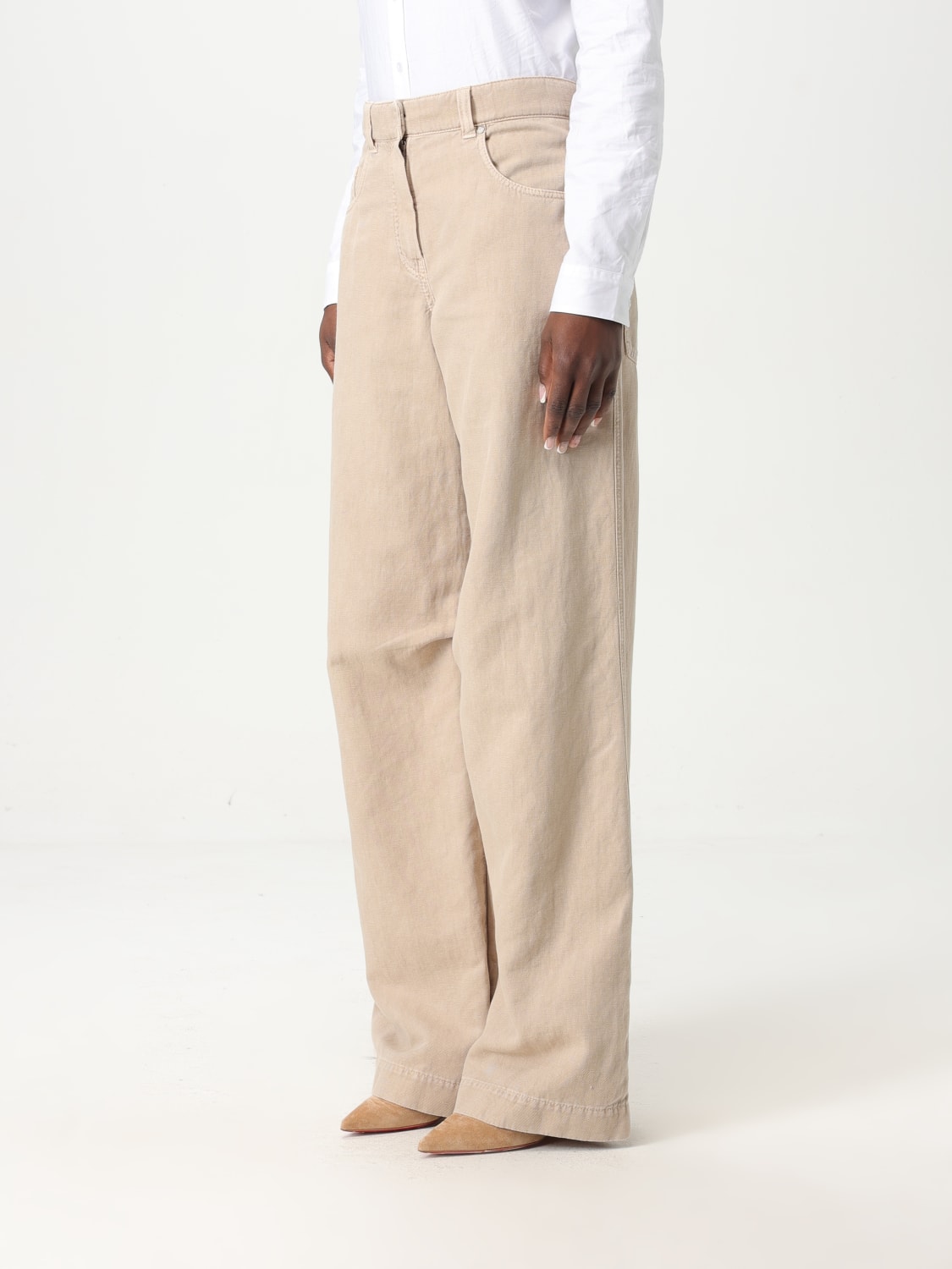 BRUNELLO CUCINELLI: Jeans woman - Beige | Brunello Cucinelli
