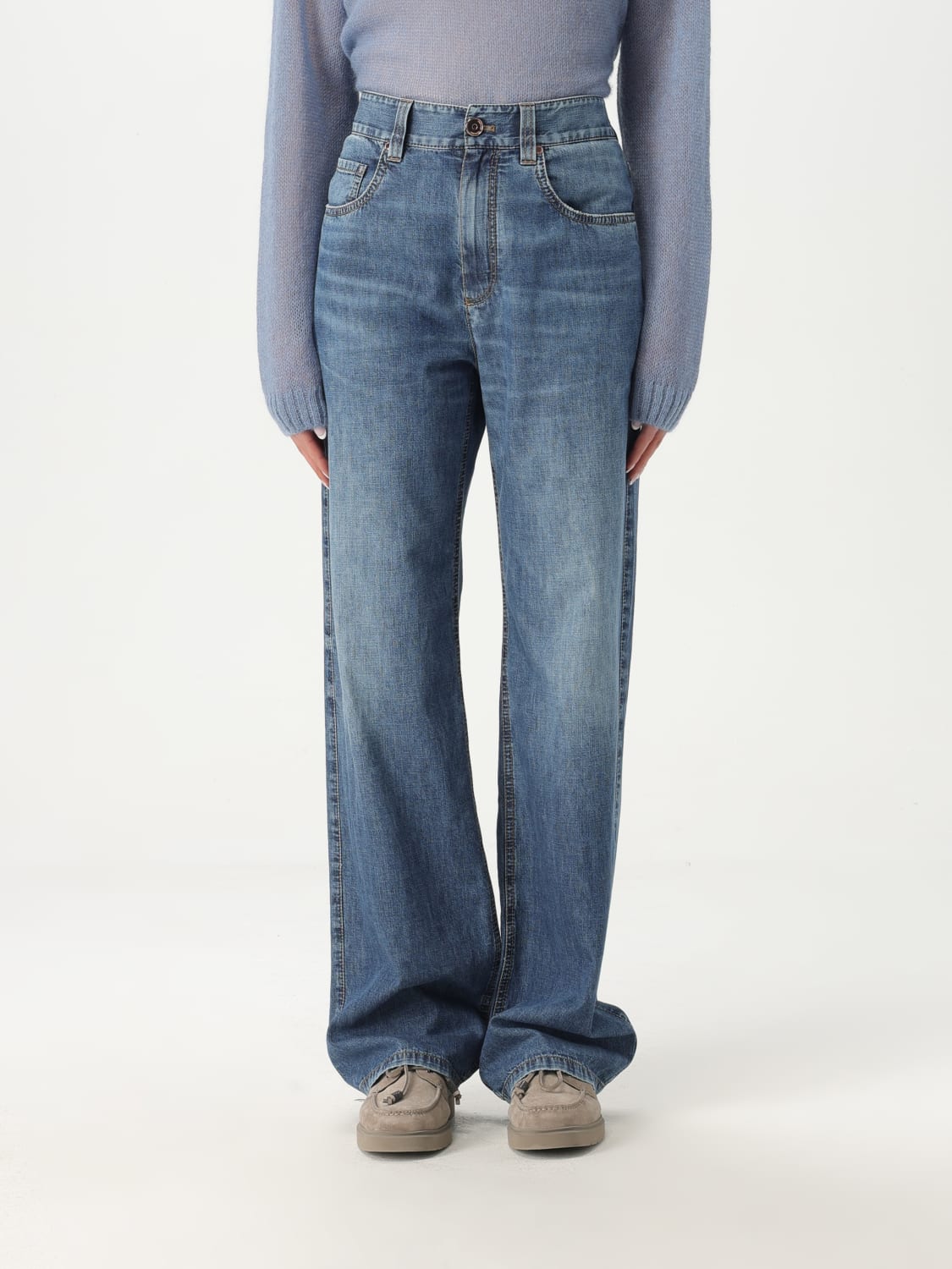デニム・ジーパン BRUNELLO CUCINELLI Woman Jeans Blue MH192P5565 C8982 BRUNELLO CUCINELLI: Jeans woman - Denim | Brunello Cucinelli