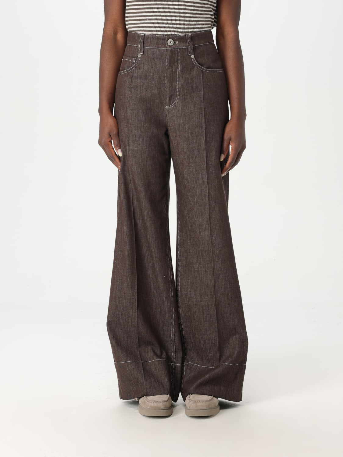 デニム・ジーパン BRUNELLO CUCINELLI Woman Jeans Brown MB125P5658 C003 BRUNELLO CUCINELLI: Jeans woman - Brown | Brunello Cucinelli