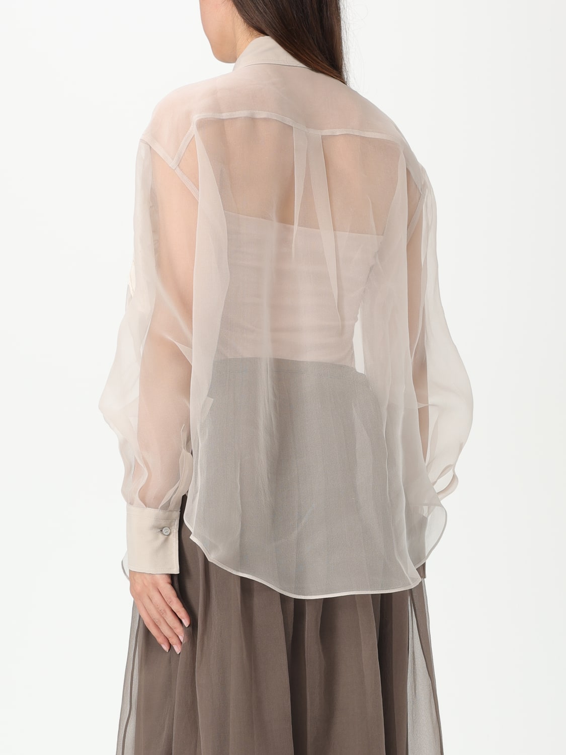 Tシャツ・カットソー BRUNELLO CUCINELLI Women Tops MMF849910 C2983 GOLD Women's tops, t-shirts and polos | Brunello Cucinelli