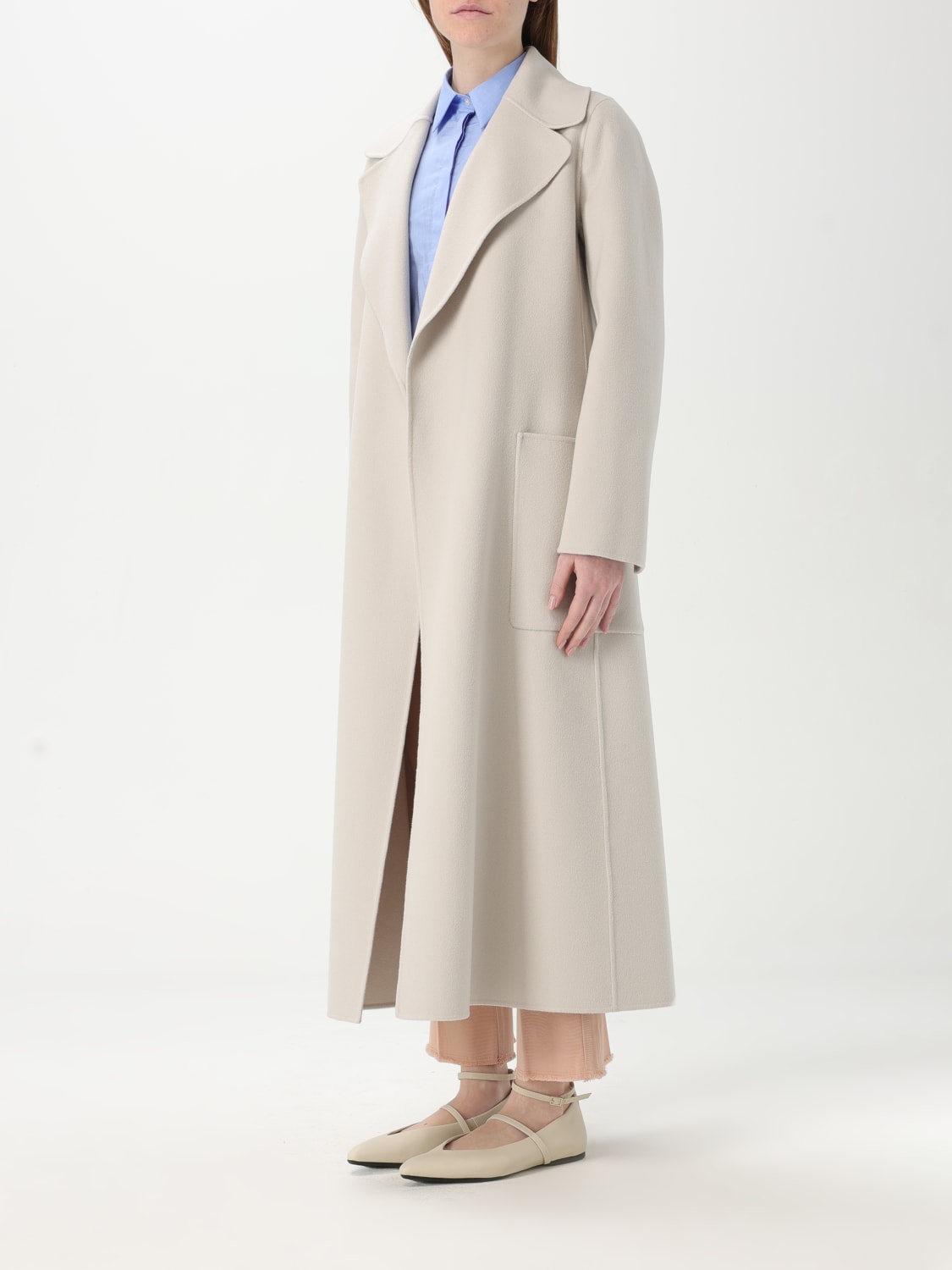 'S MAX MARA COAT: Coat woman 's Max Mara, Grey - Img 3