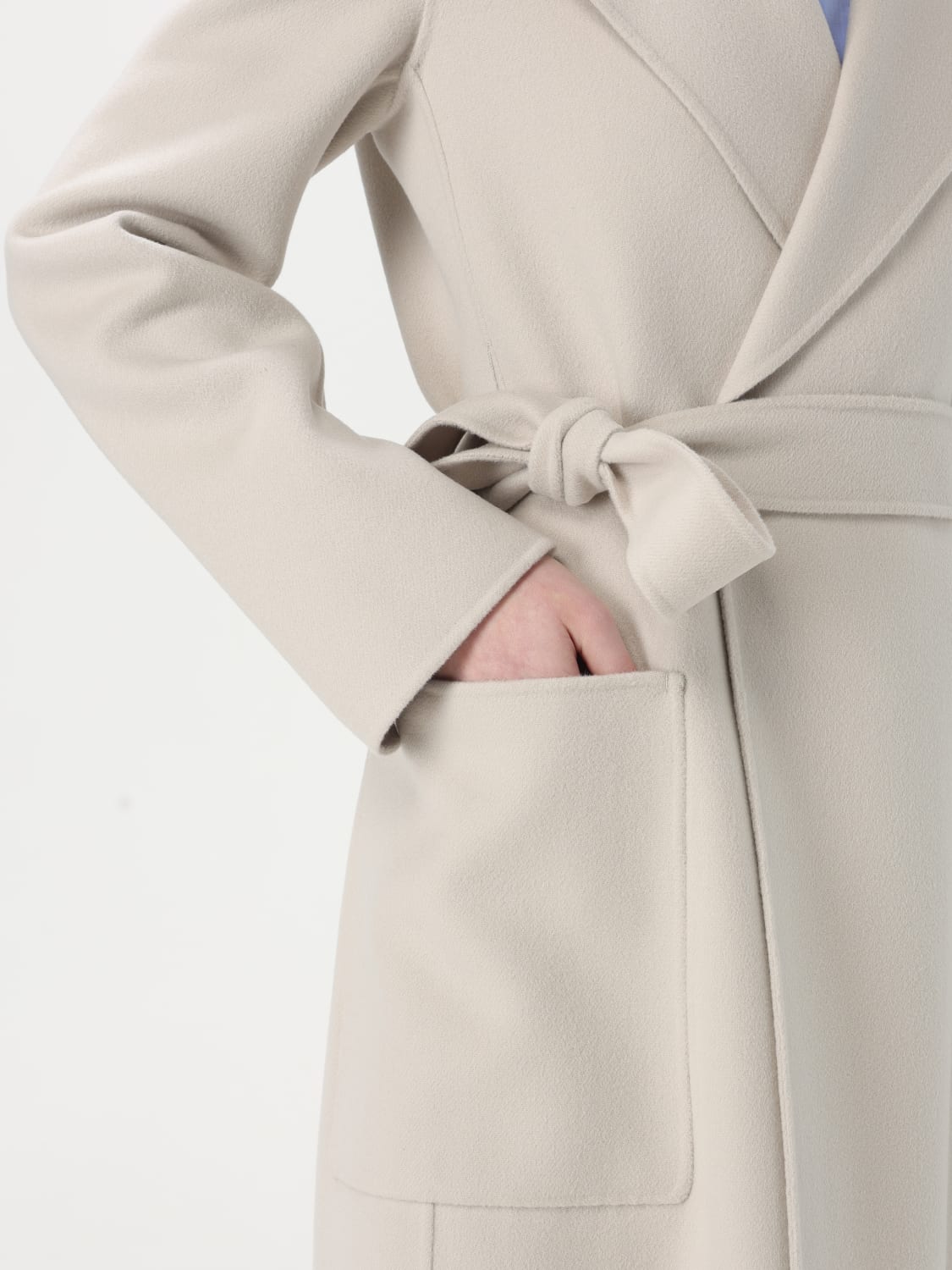 'S MAX MARA COAT: Coat woman 's Max Mara, Grey - Img 4