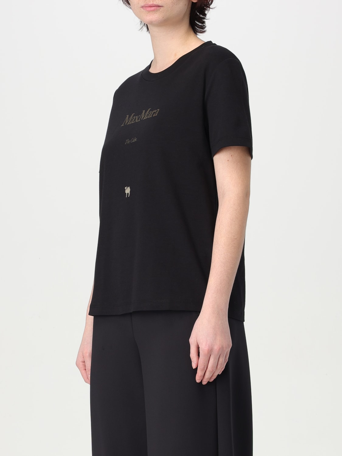 Tシャツ・カットソー MAX MARA Woman T-Shirt Leather 2511361021600 006 マックスマーラ Max Mara Tシャツ カットソー チプリア ホワイト