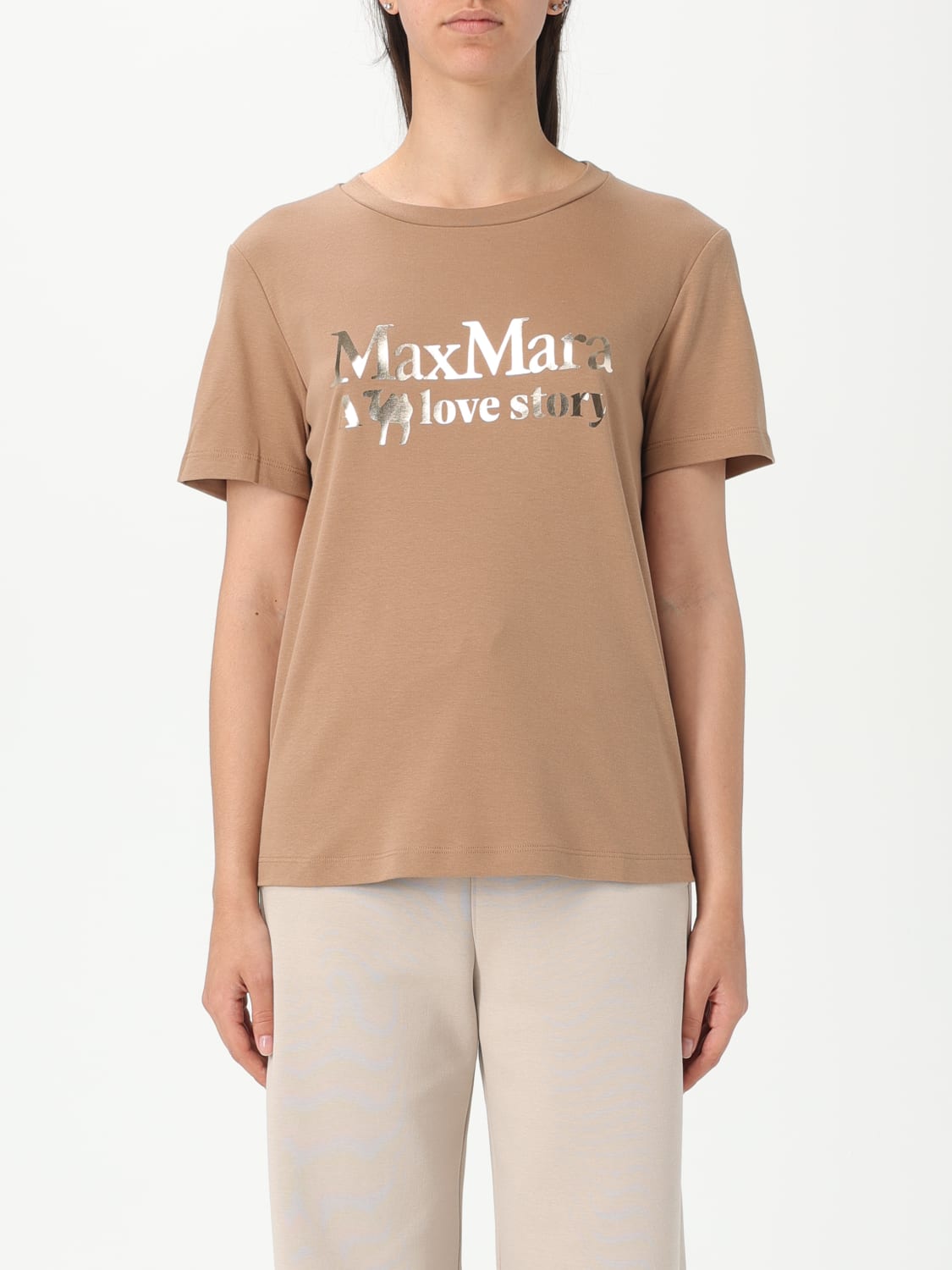 Tシャツ・カットソー 'S Max Mara Woman T-Shirt Camel 2519971011600 003 S MAX MARA: T-shirt woman - Camel | 'S Max Mara t-shirt