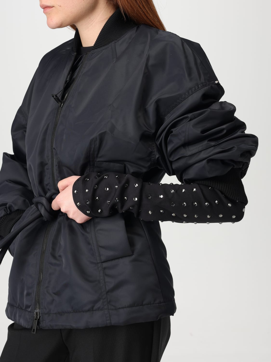 SPORTMAX GIACCA: Bomber Sportmax in nylon , Nero - Img 5