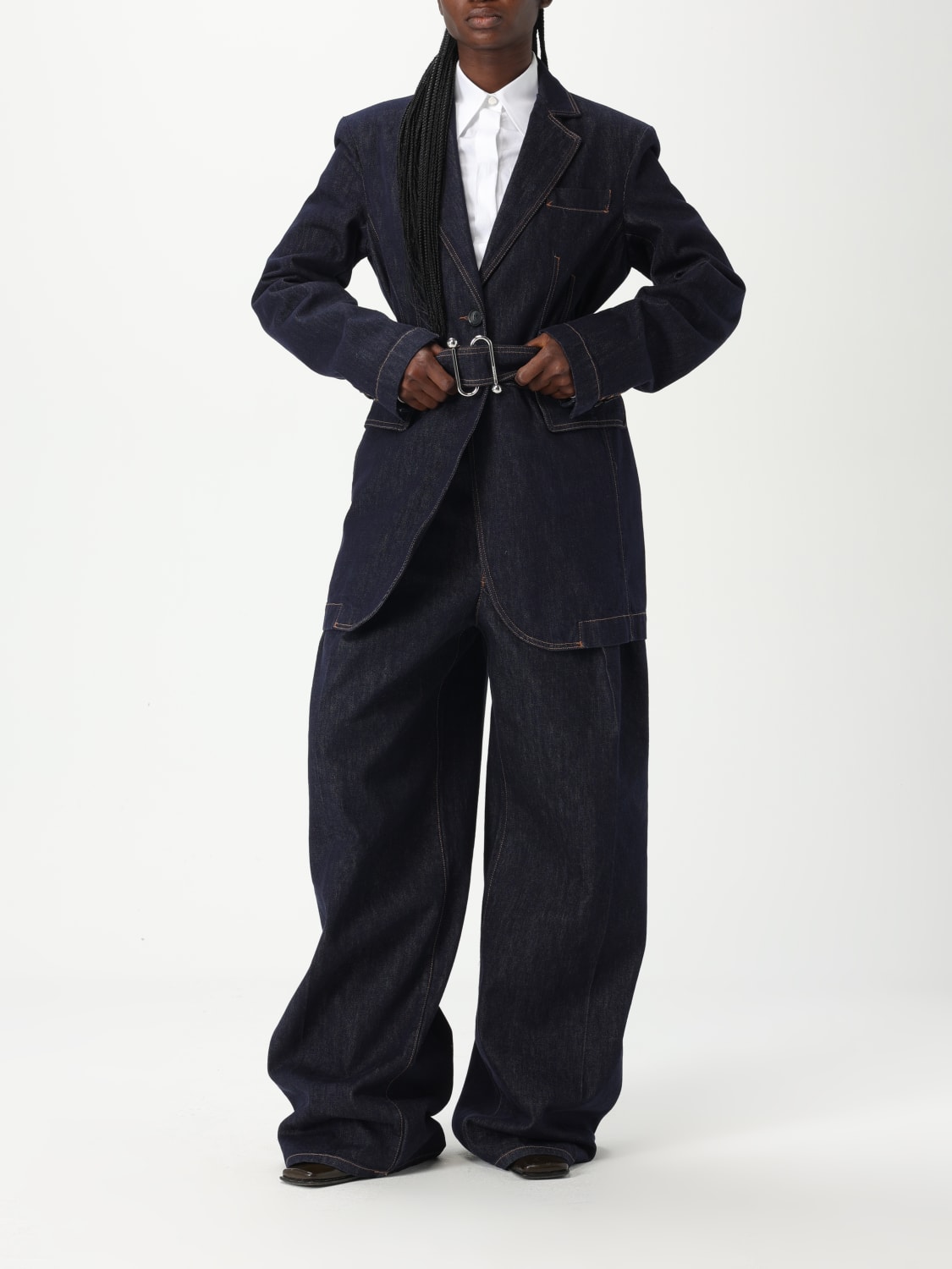 パンツ SPORTMAX Woman Pants Navy 2512131045600 001 SPORTMAX: Pants woman - Navy | Sportmax jeans 2512131045600