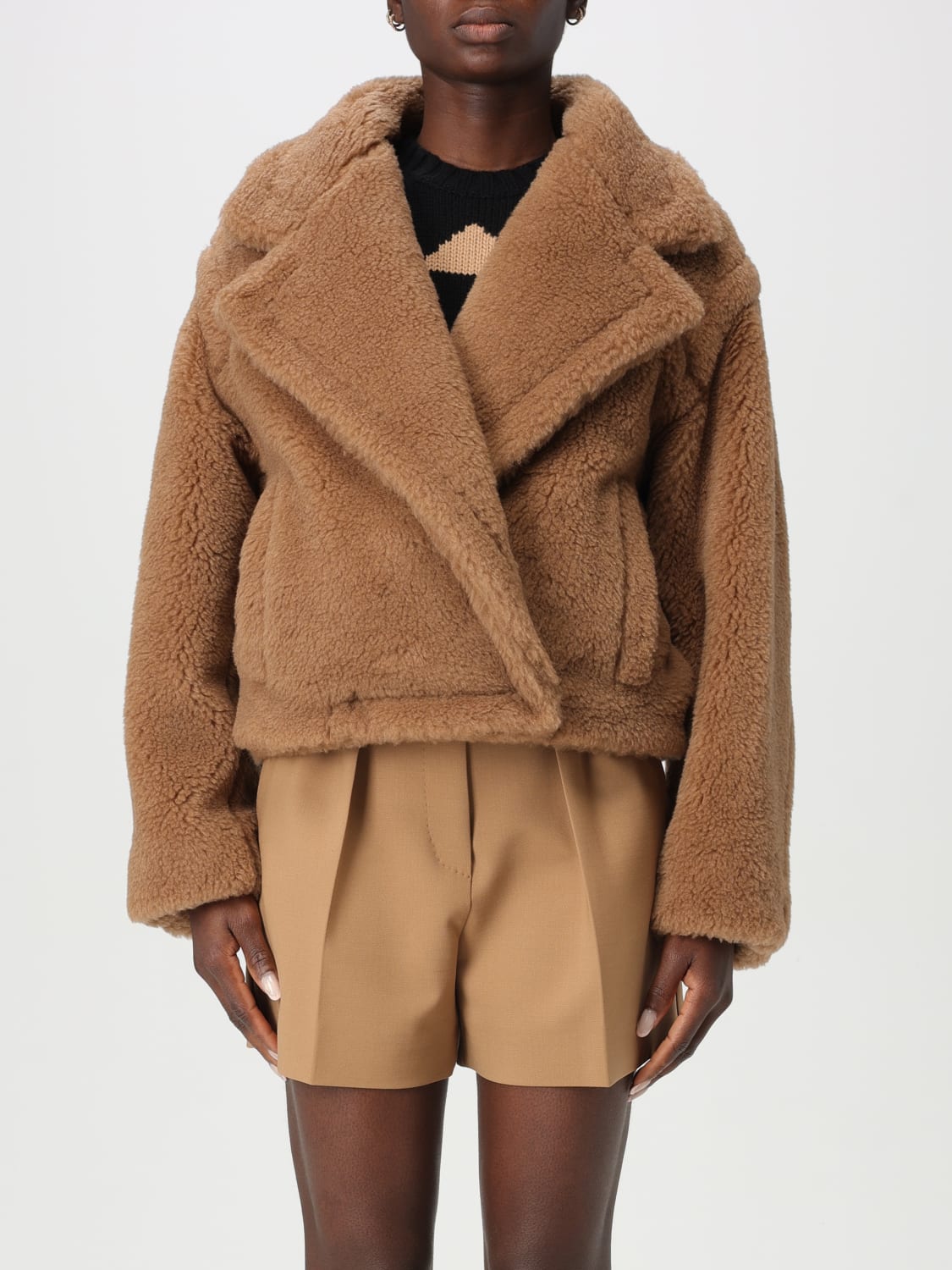 MAX MARA CAPPOTTO: Cappotto Teddy Max Mara in lana di cammello , Cammello - Img 1