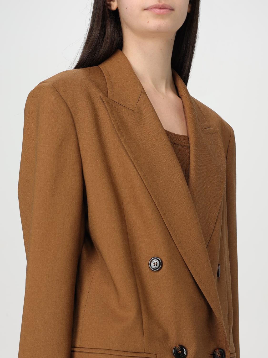 アウターその他 MAX MARA Woman Blazer Leather 2511041071600 014 MAX MARA: Blazer woman - Leather | Max Mara blazer