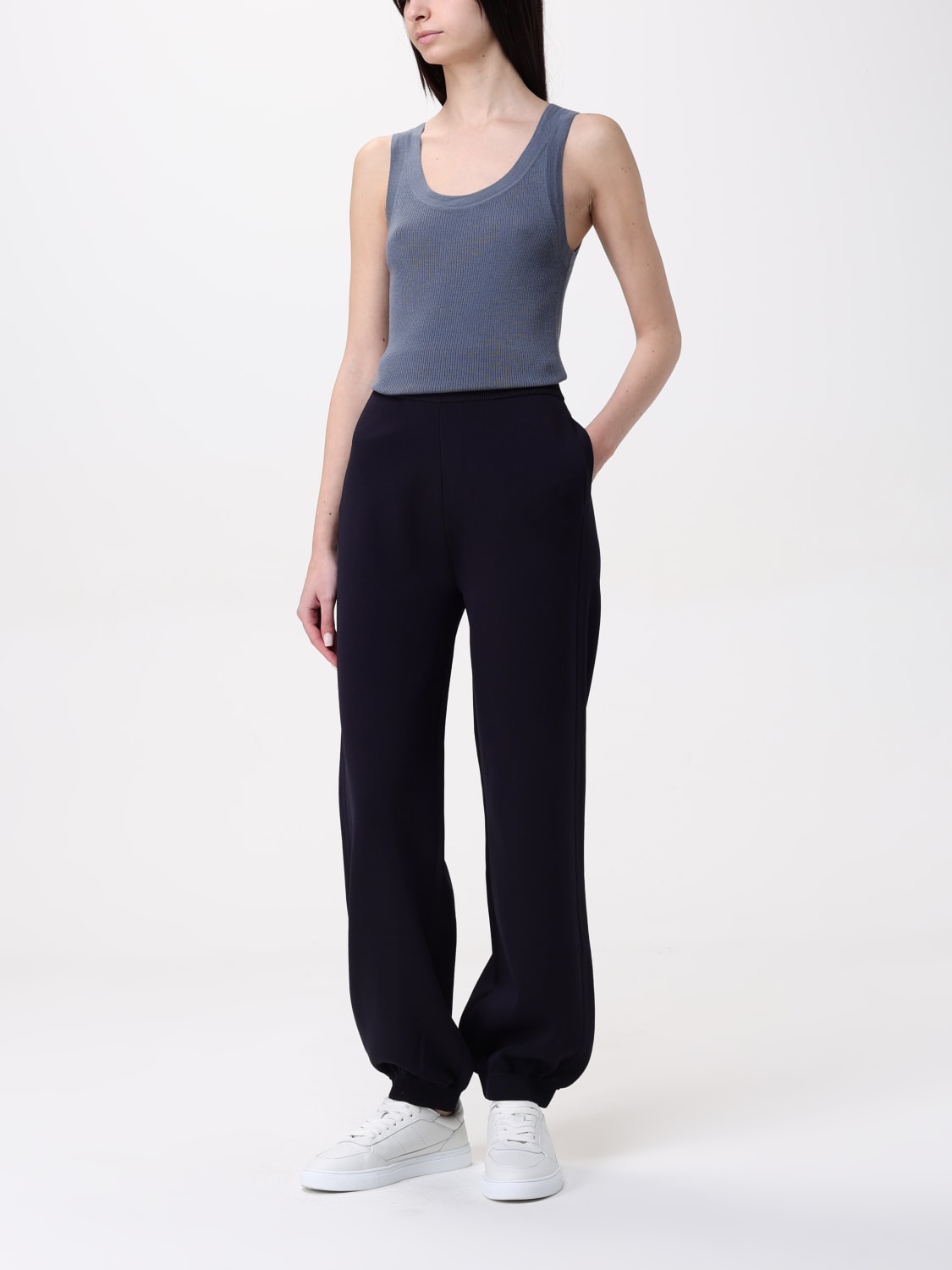 MAX MARA T-SHIRTS: Canotta Max Mara in lana vergine , Acqua - Img 2