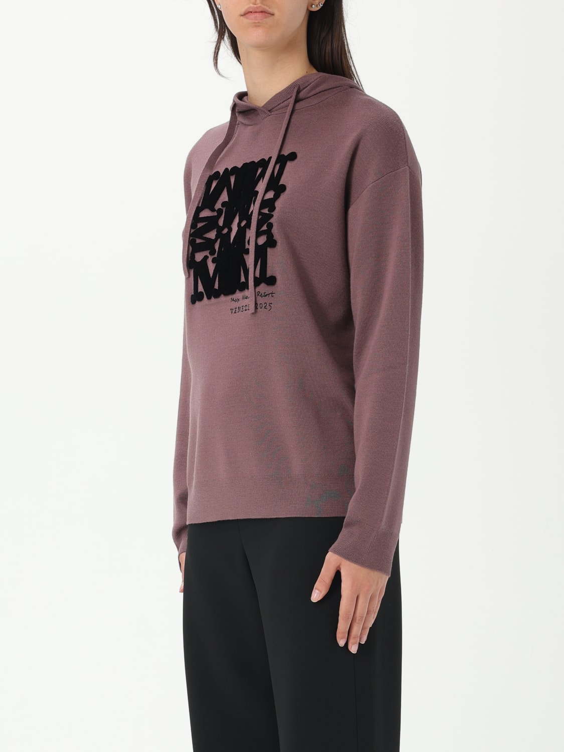 MAX MARA SWEAT-SHIRT: Top femme Max Mara, Lilas - Img 4