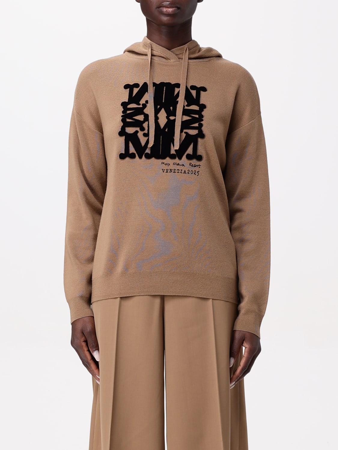 MAX MARA SWEATSHIRT: Top woman Max Mara, Camel - Img 1