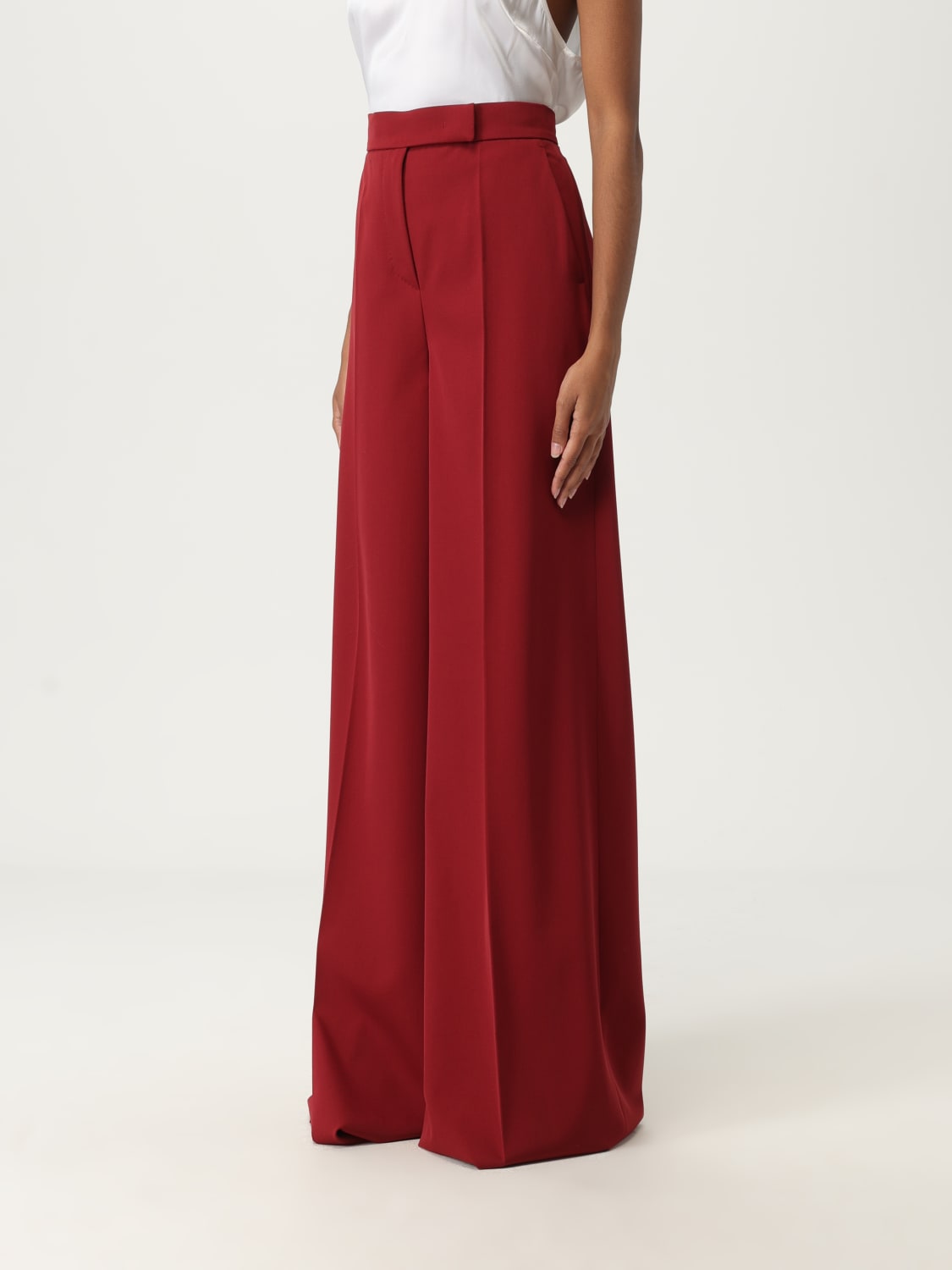 MAX MARA PANTALONI: Pantalone Max Mara in lana vergine , Rosso - Img 3