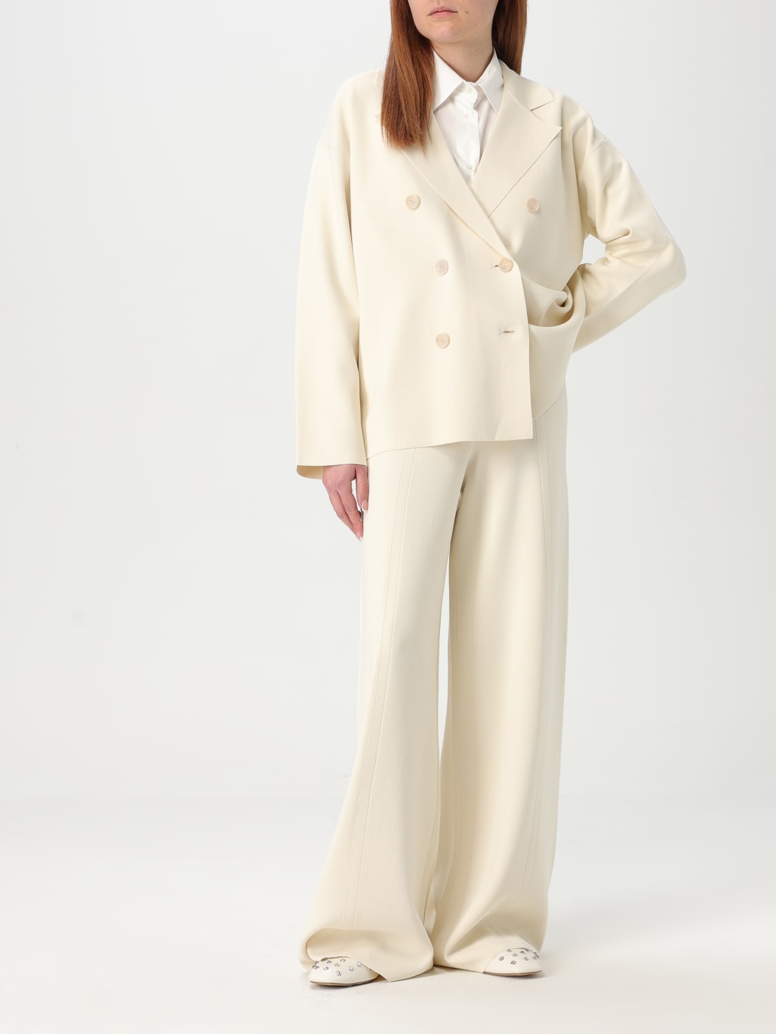 コート MAX MARA Woman Coat White 2516021021600 002 100 wool coat white | Max Mara