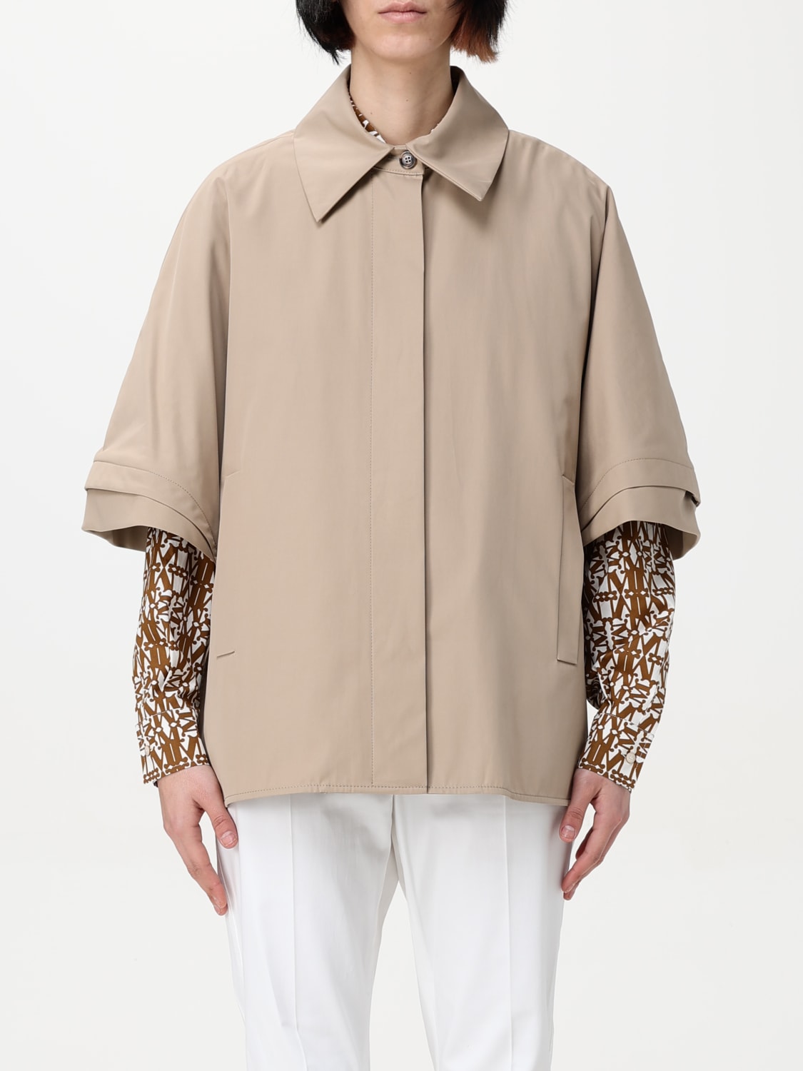 MAX MARA: Cape woman - Natural | Max Mara coat 2514731181600