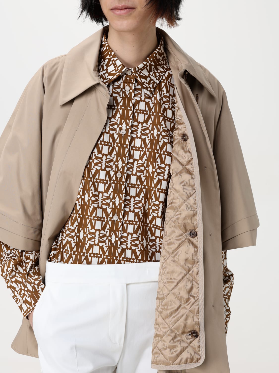MAX MARA: Cape woman - Natural | Max Mara coat 2514731181600