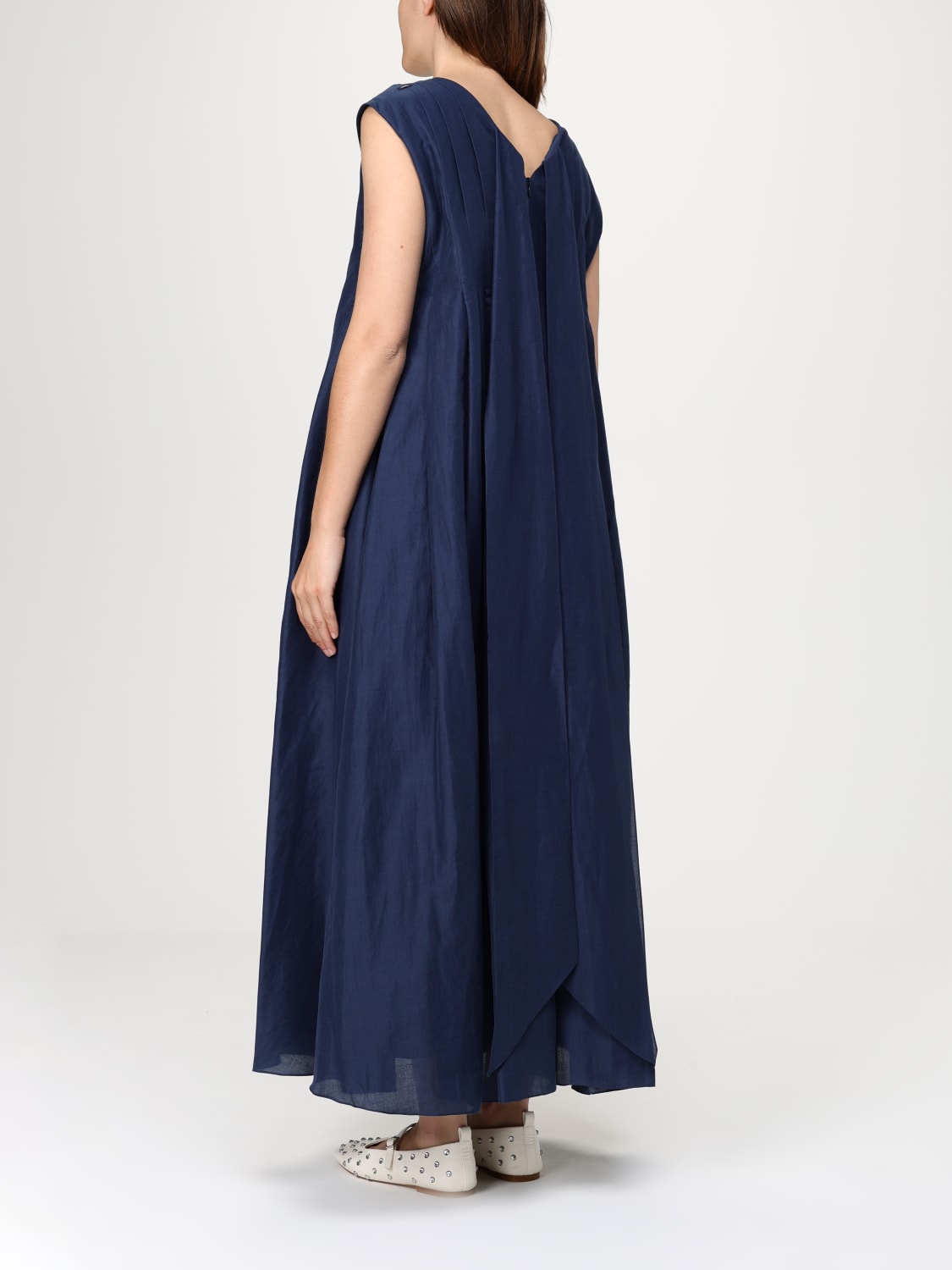 ワンピース MAX MARA STUDIO Woman Dress Blue 2416221111600 005 Sleeveless denim dress, midnightblue | 