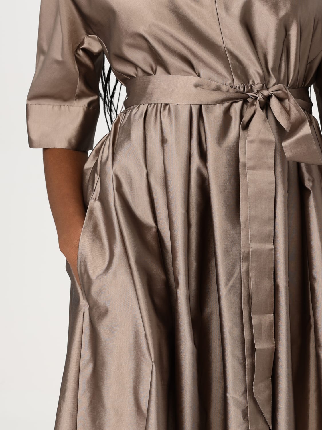ワンピース Max Mara Abito Midi In Seta Abito bustier in twill di seta, viola | 