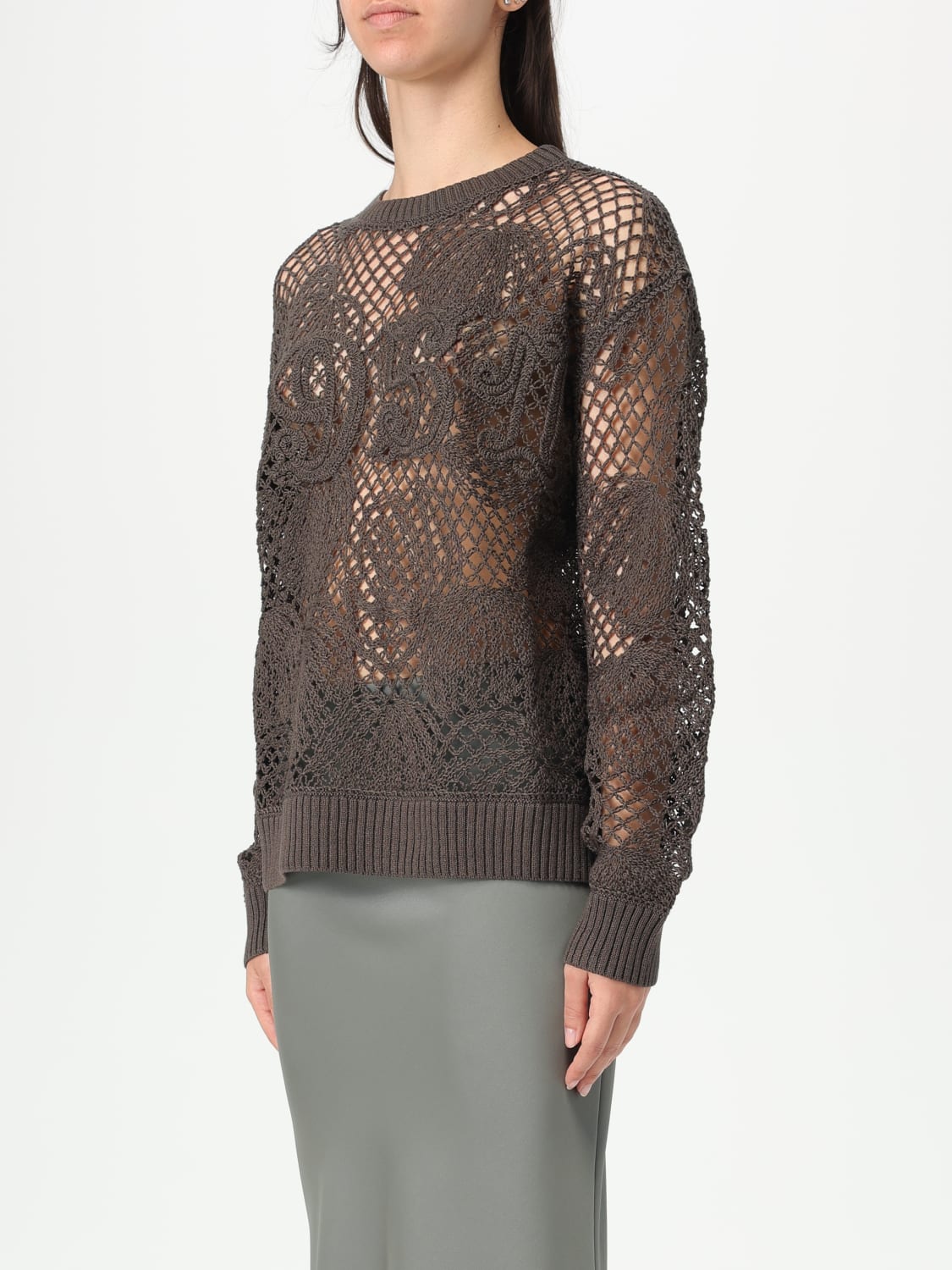 MAX MARA SWEATER: Sweater woman Max Mara, Brown - Img 3