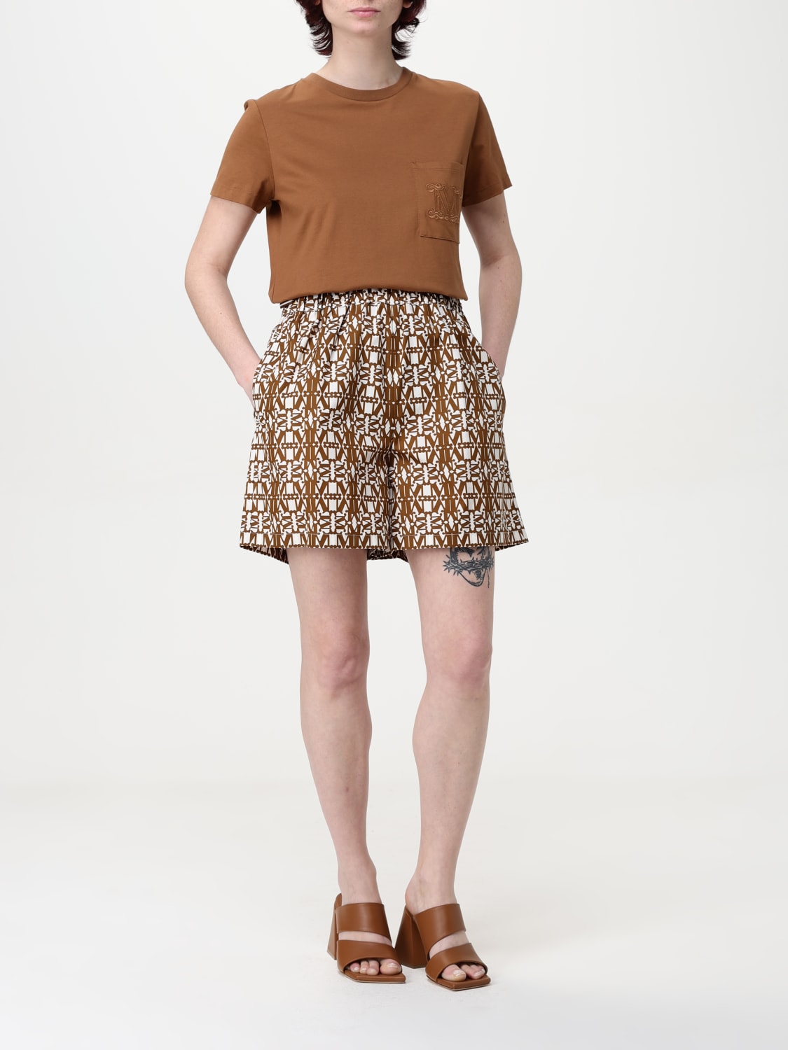 MAX MARA SHORTS: Short woman Max Mara, Tobacco - Img 2