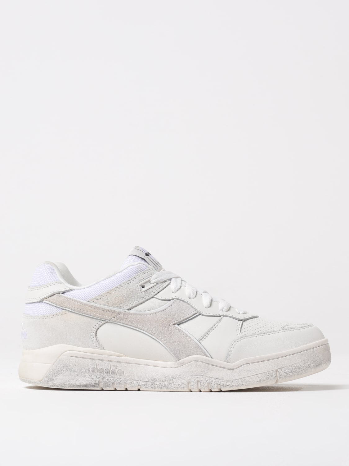 DIADORA HERITAGE SNEAKERS: Sneakers B.560 Diadora Heritage in pelle used e mesh , Bianco - Img 1