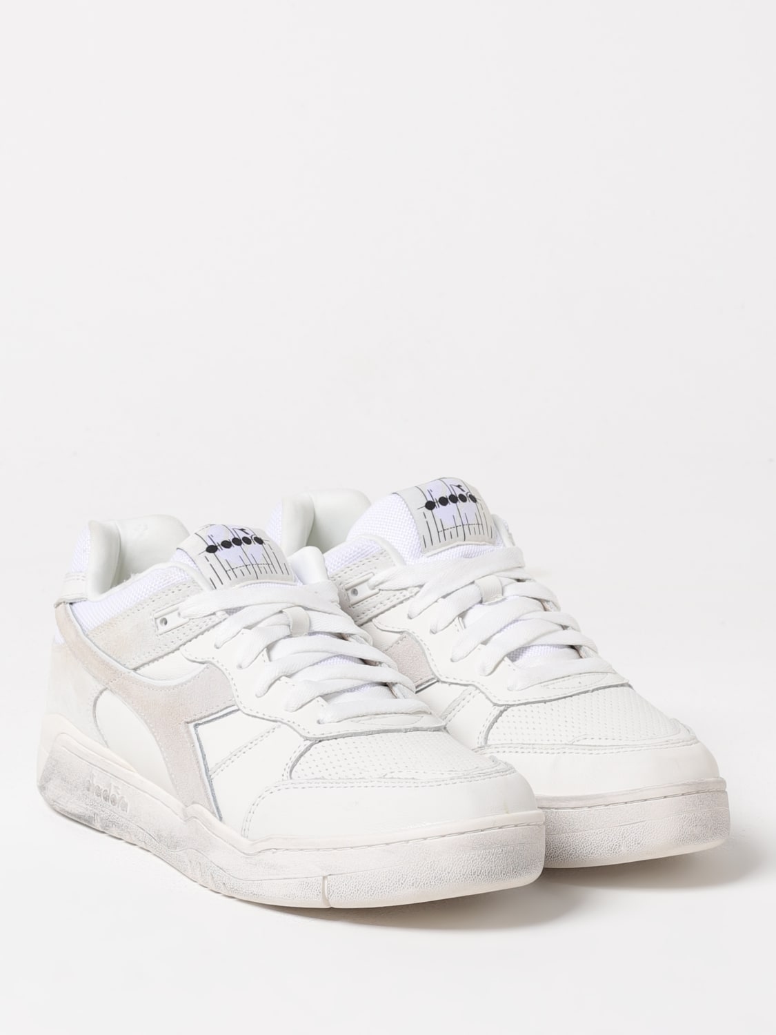 DIADORA HERITAGE SNEAKERS: Sneakers B.560 Diadora Heritage in pelle used e mesh , Bianco - Img 2