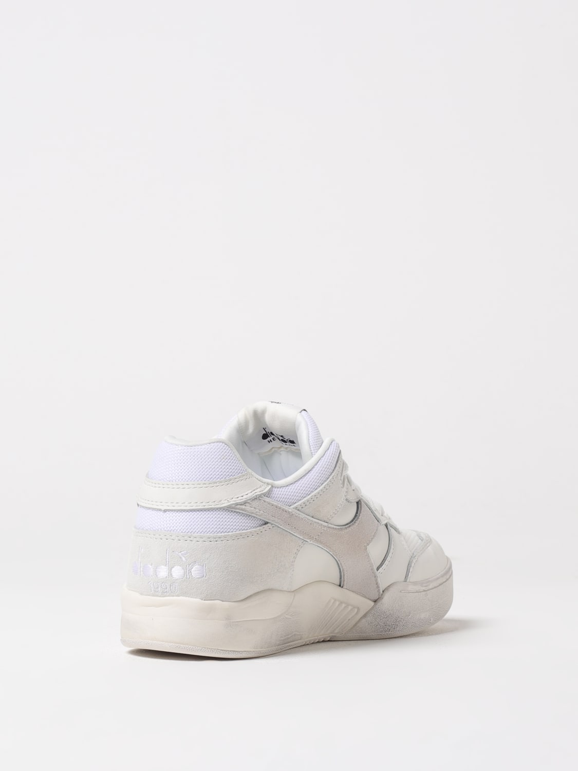 DIADORA HERITAGE SNEAKERS: Sneakers B.560 Diadora Heritage in pelle used e mesh , Bianco - Img 3