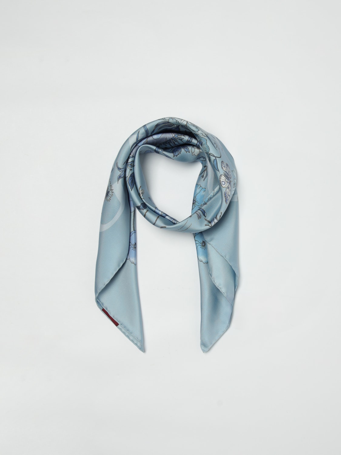 スカーフ GUCCI Woman Neck scarf Gnawed Blue 8100423G001 4969 GUCCI: Neck scarf woman - Gnawed Blue | Gucci neck scarf