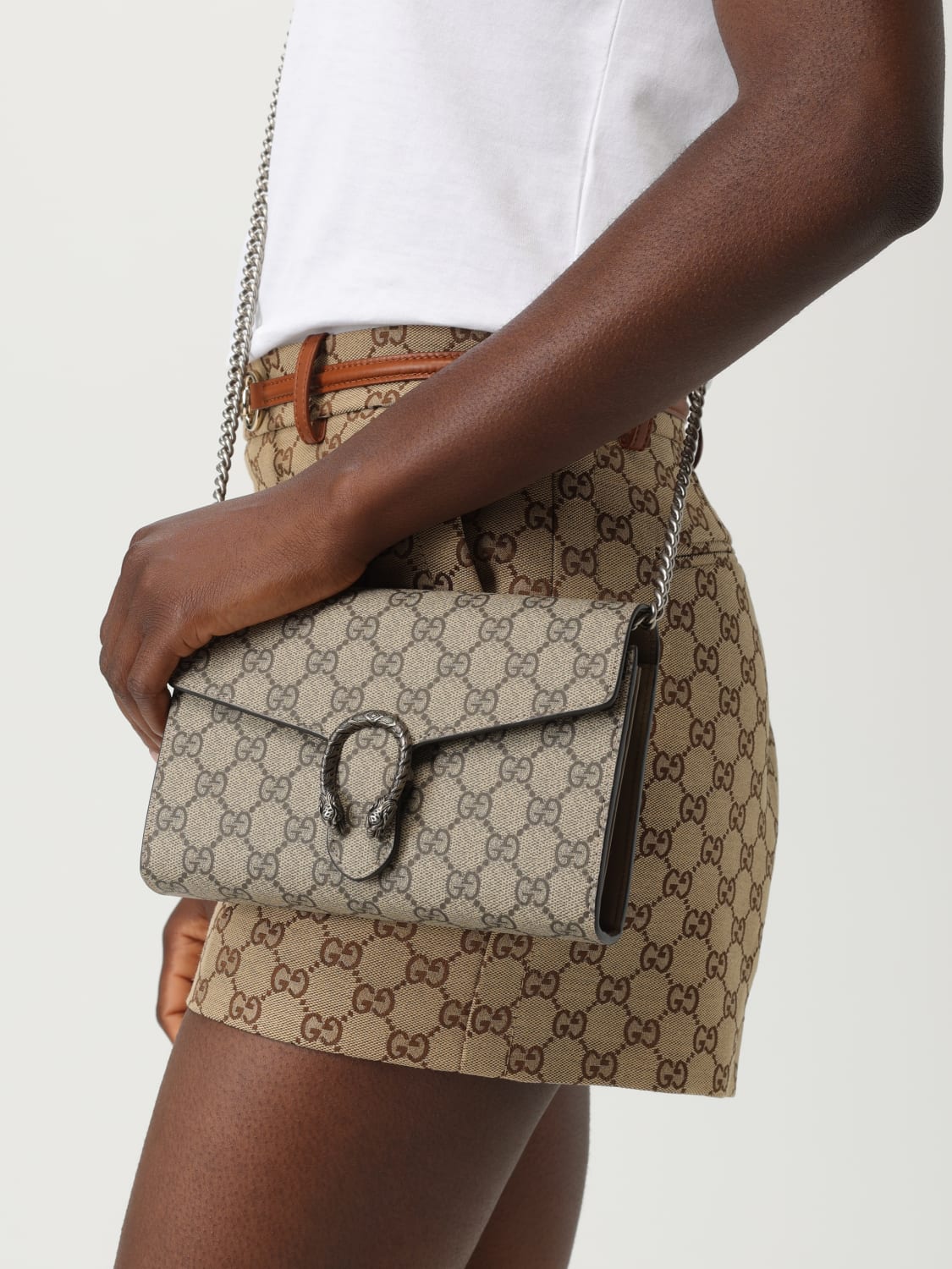 GUCCI MINI BAG: Shoulder bag woman Gucci, Beige - Img 2