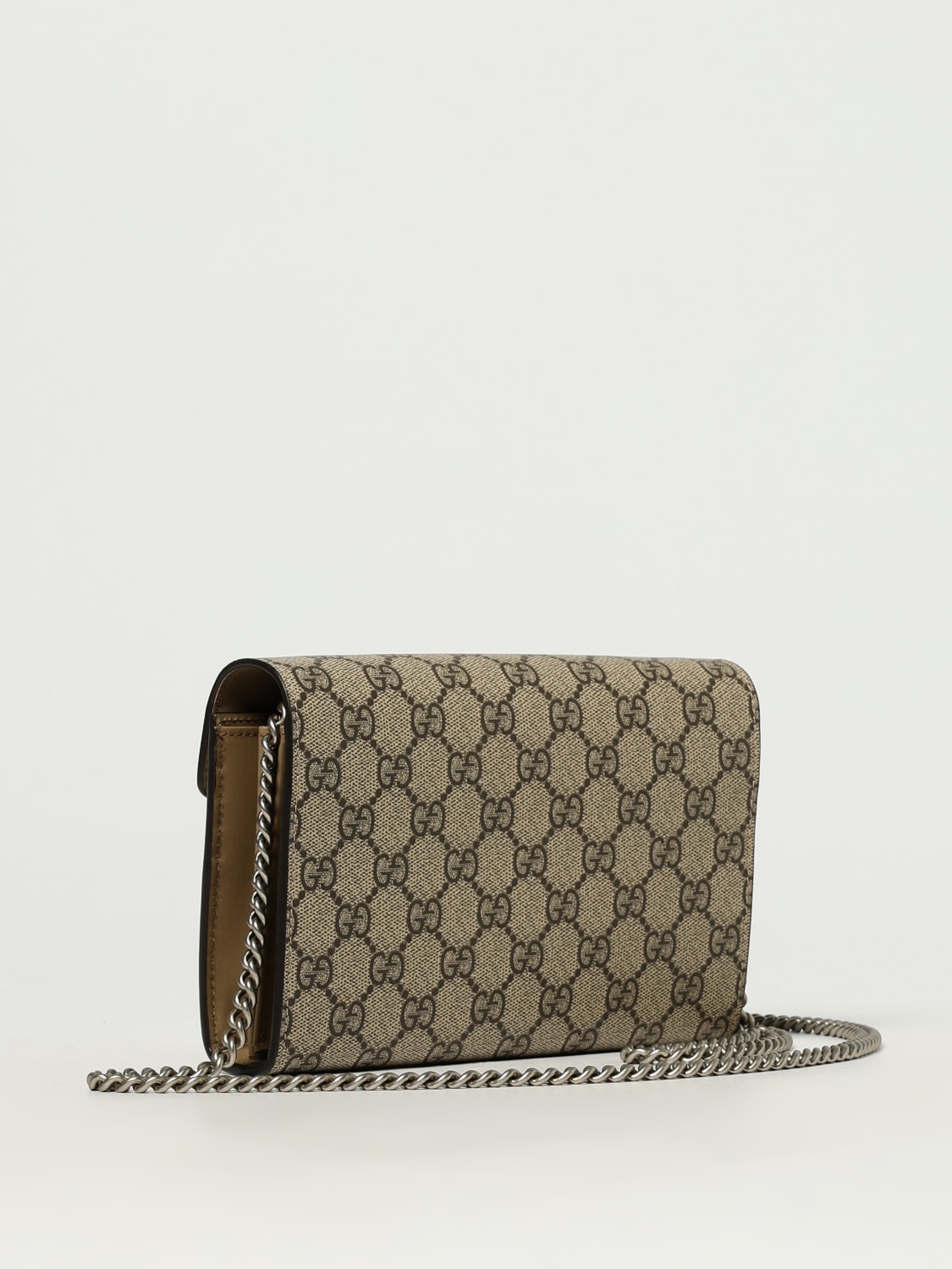 GUCCI MINI BAG: Shoulder bag woman Gucci, Beige - Img 3