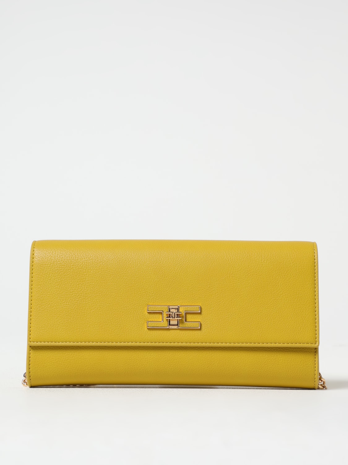 ELISABETTA FRANCHI CLUTCH: Clutch Elisabetta Franchi in pelle sintetica , Giallo - Img 1